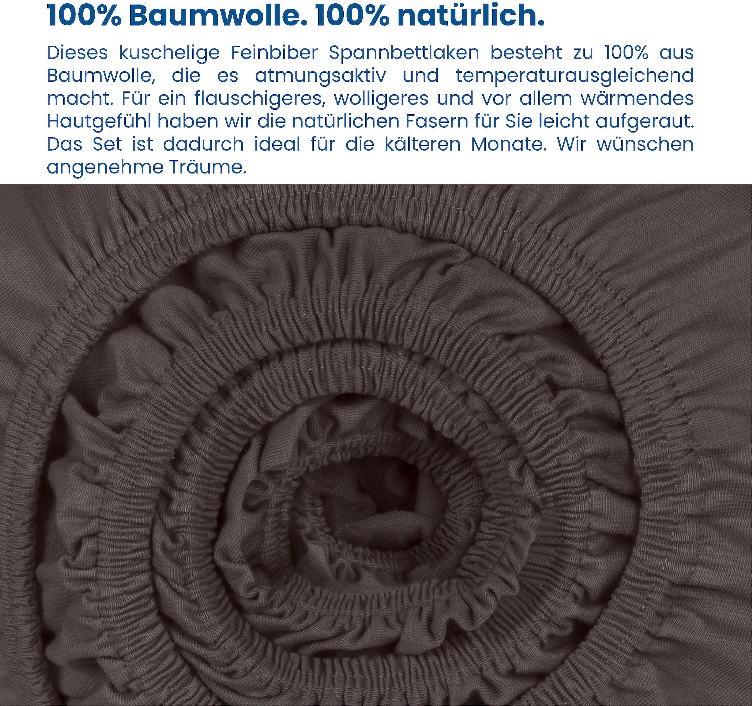 Schiesser Spannbettlaken »Finni aus wärmender Baumwolle« für Matratzen bis zu 18 cm Höhe, Made in Green