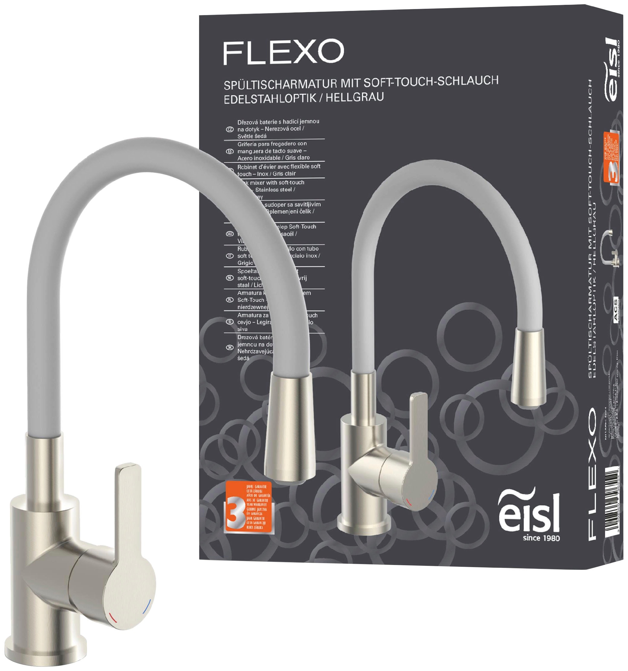 Eisl Spültischarmatur »Flexo«, energiesparender Cold-Start, wassersparender  Eco-Click,360° schwenkbar auf Raten | BAUR | Küchenarmaturen