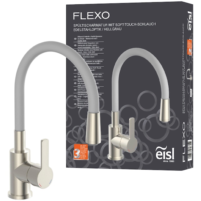 Eisl Spültischarmatur »Flexo«, energiesparender Cold-Start, wassersparender  Eco-Click,360° schwenkbar auf Raten | BAUR