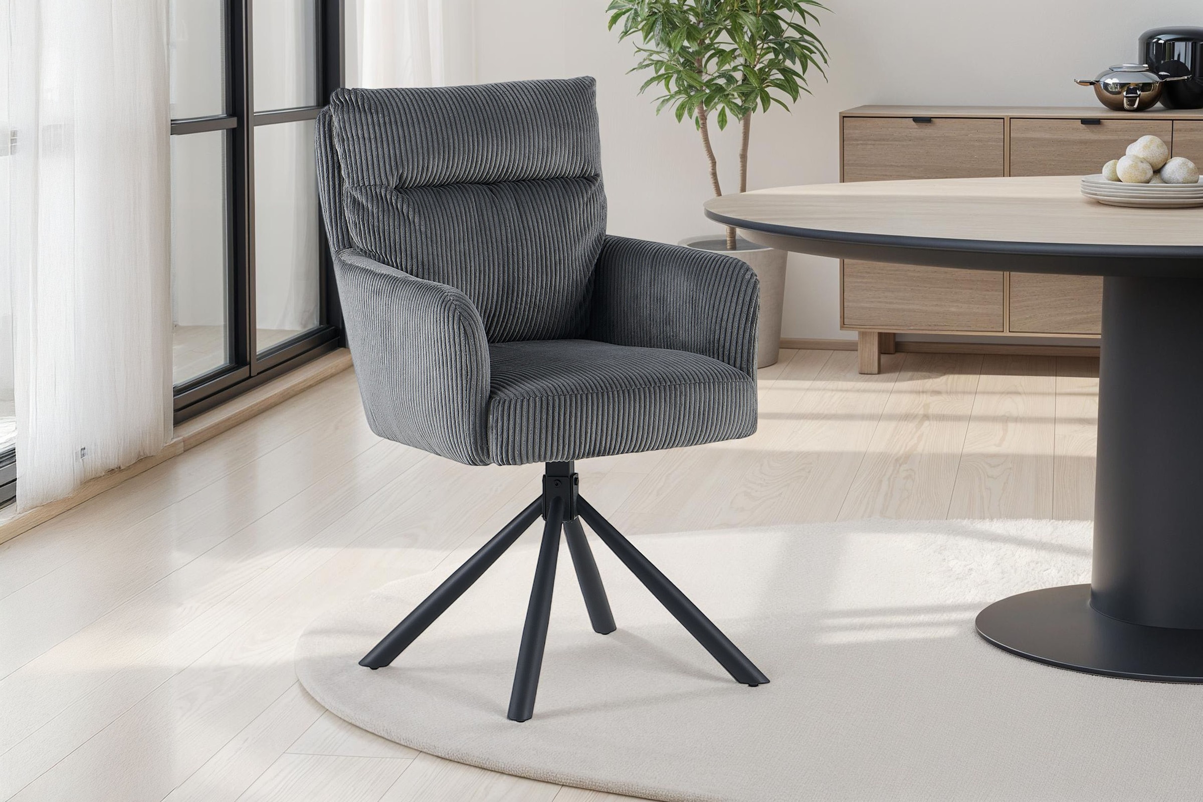 OTTO home Esszimmerstuhl "Justin" (Set) 2 Stk.gemütlicher Sessel mit Tasche günstig online kaufen