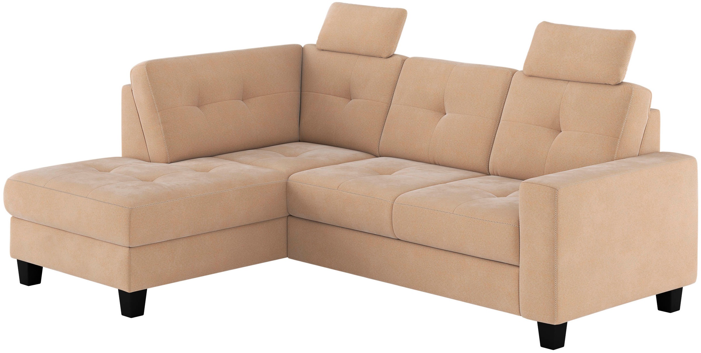 Places of Style Ecksofa »Varese«, wahlweise mit Bettfunktion und Bettkasten