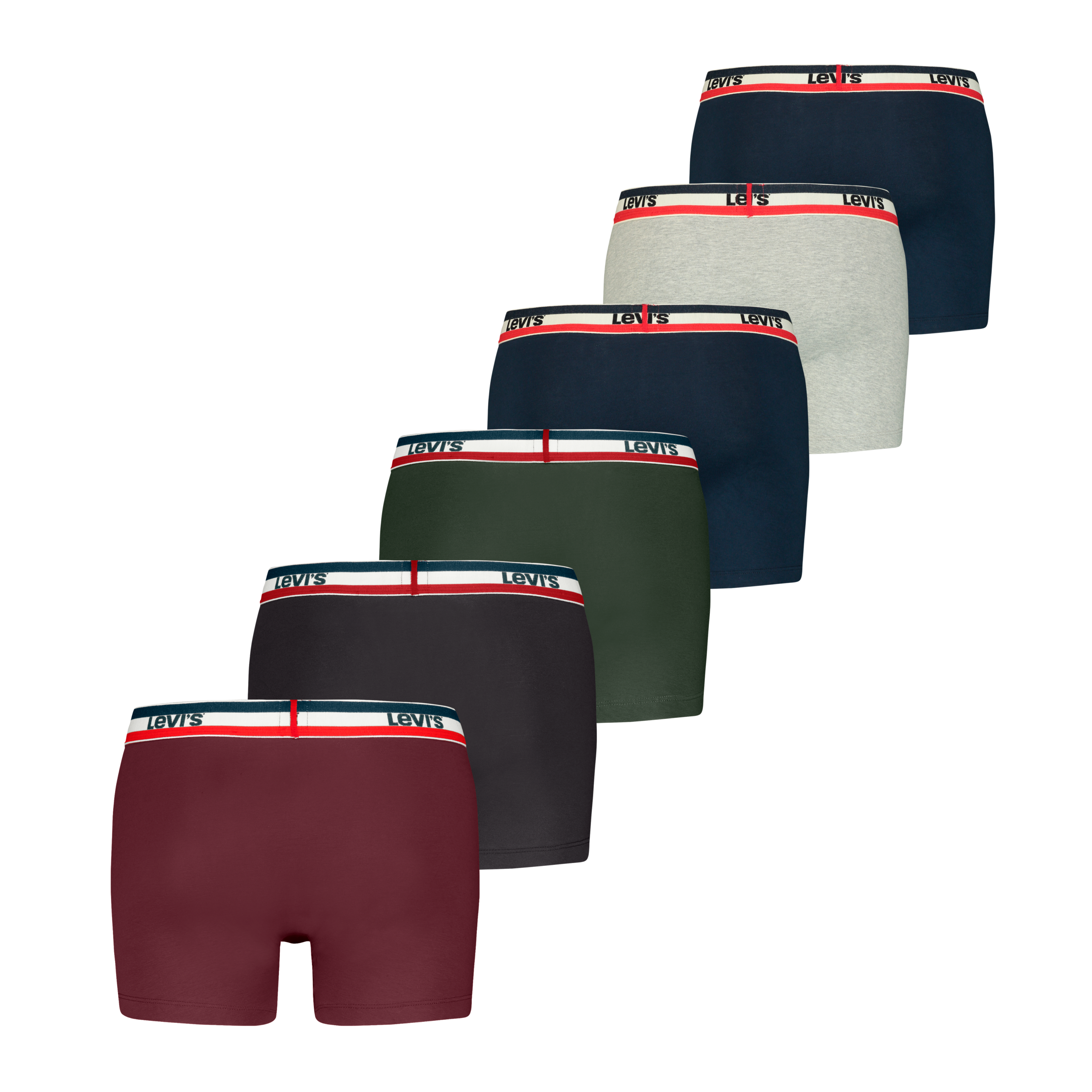 Levis Boxershorts "LEVIS MEN SPRTSWR LOGO BOXER BRIEF ORG CO 6P ECOM", 6er günstig online kaufen