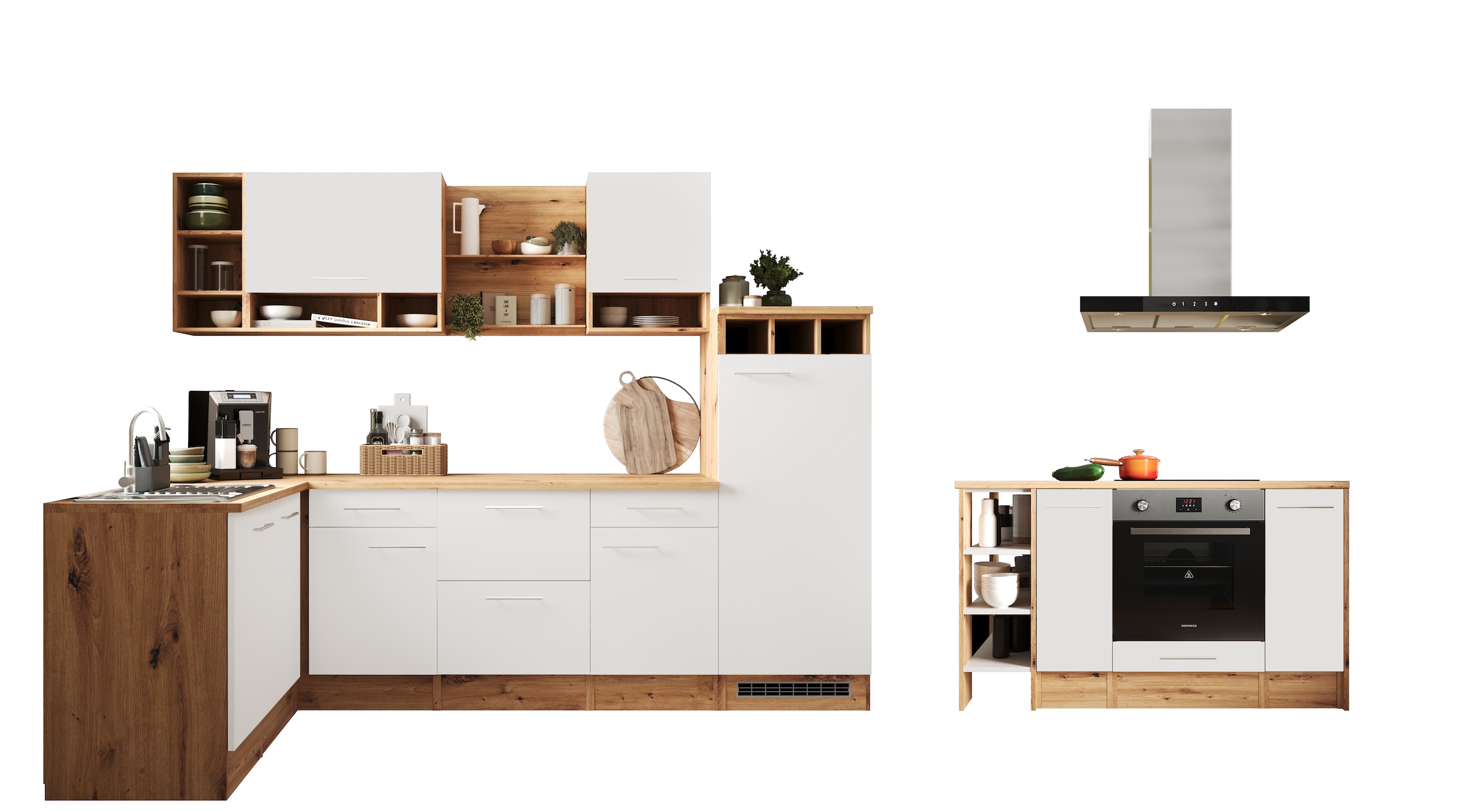 RESPEKTA Kücheninsel "Hilde" Breite 280 cm, 90 cm Arbeitshöhe, in exklusive günstig online kaufen