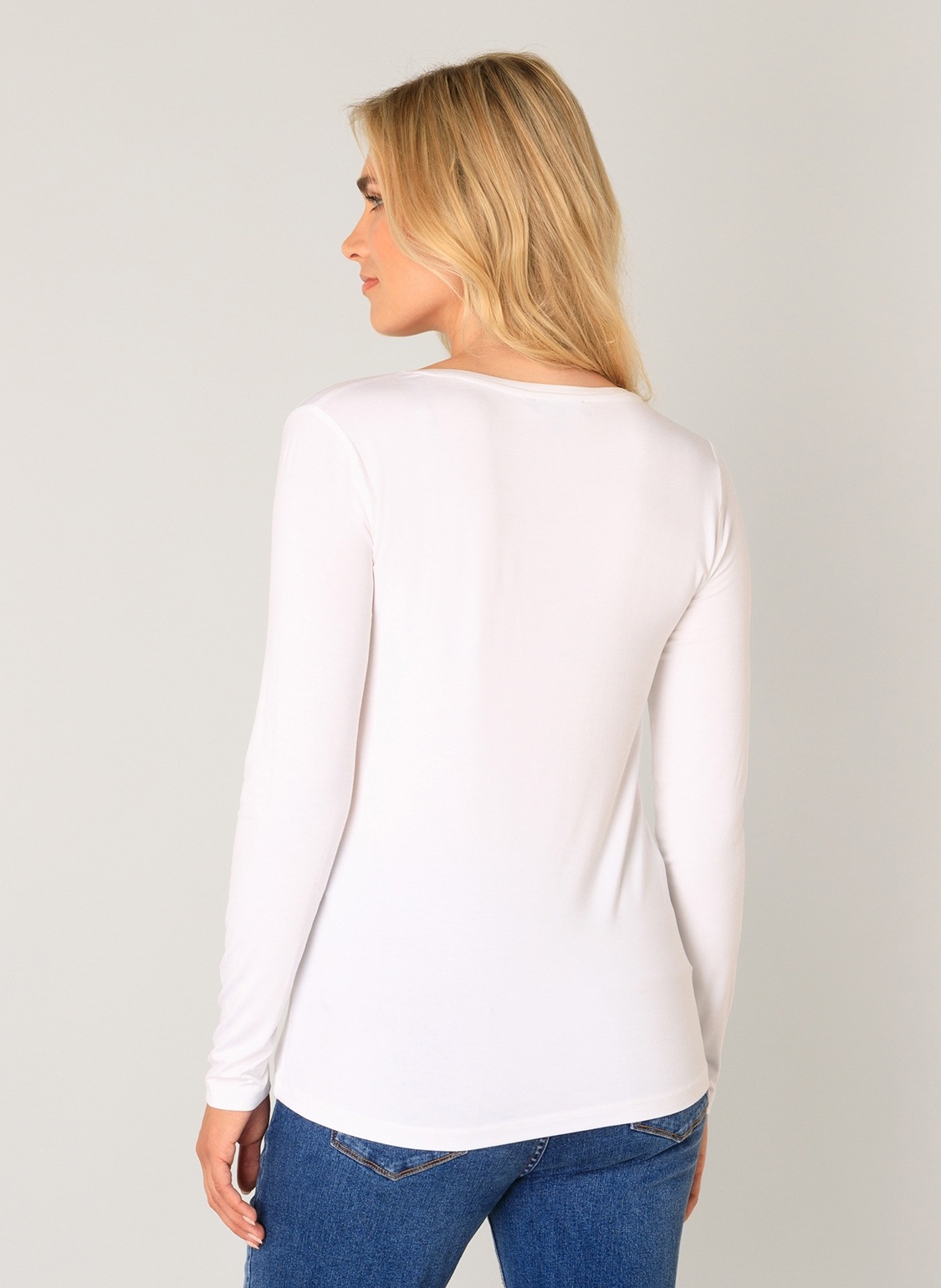 Thumbnail - Base Level Langarmshirt mit V-Ausschnitt