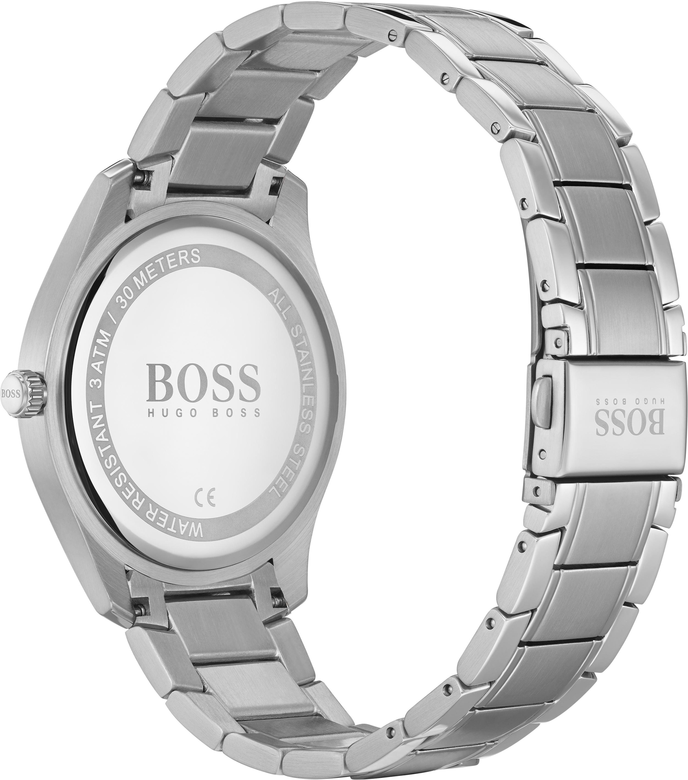 BOSS Quarzuhr »CIRCUIT«, Herrenuhr, Armbanduhr, Datum, Edelstahlarmband