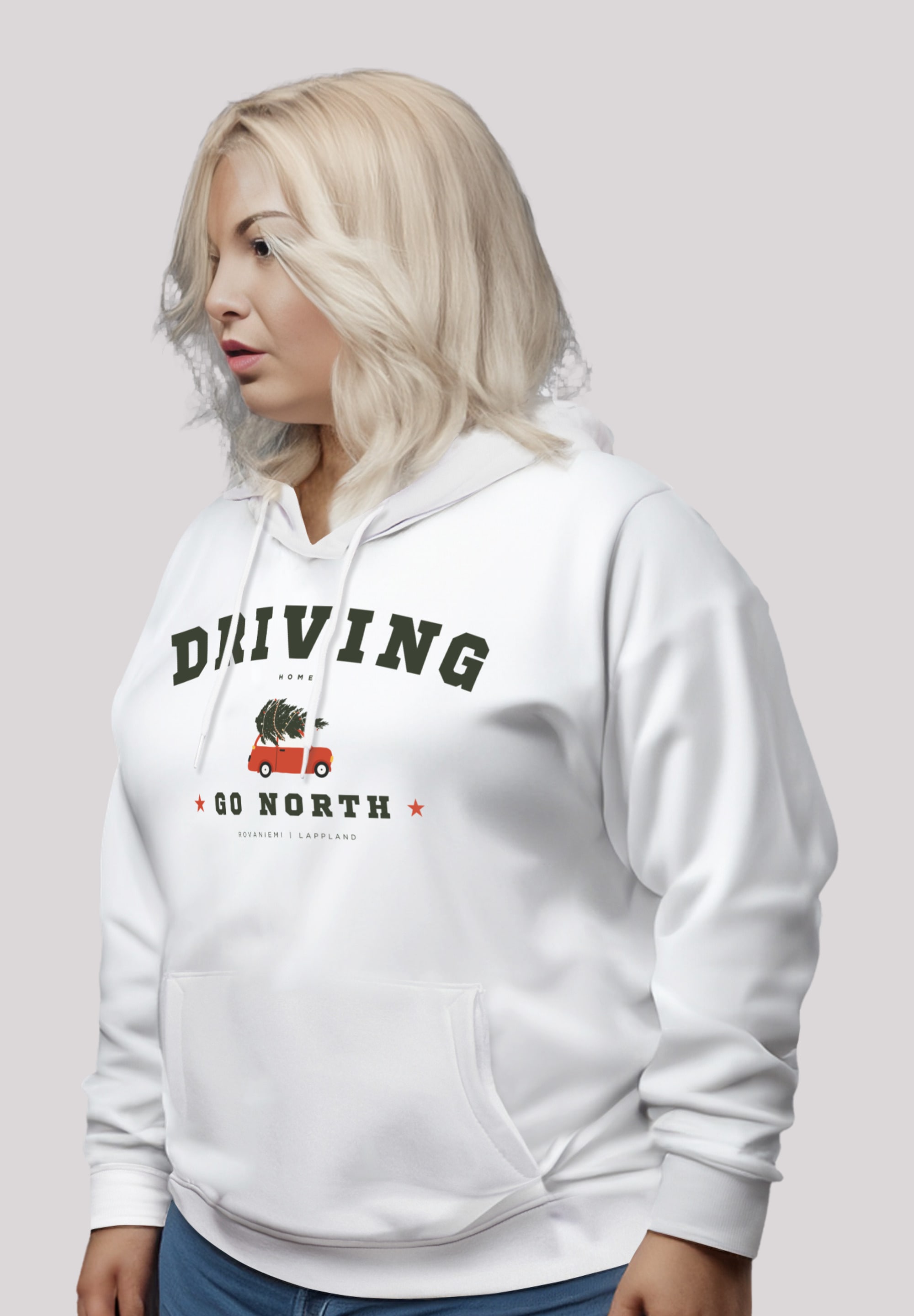 F4NT4STIC Kapuzenpullover »Driving Home Weihnachten PLUSSIZE«, Premium Qualität