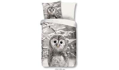good morning Wendebettwäsche »Winter Snow Owl«, (2 tlg.), 100% Baumwolle/ Flanell (Biber) kaufen