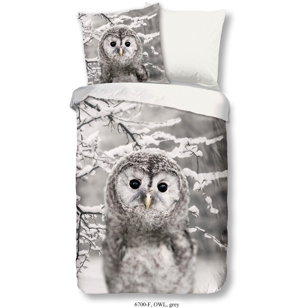 good morning Wendebettwäsche »Winter Snow Owl«, (2 tlg.)