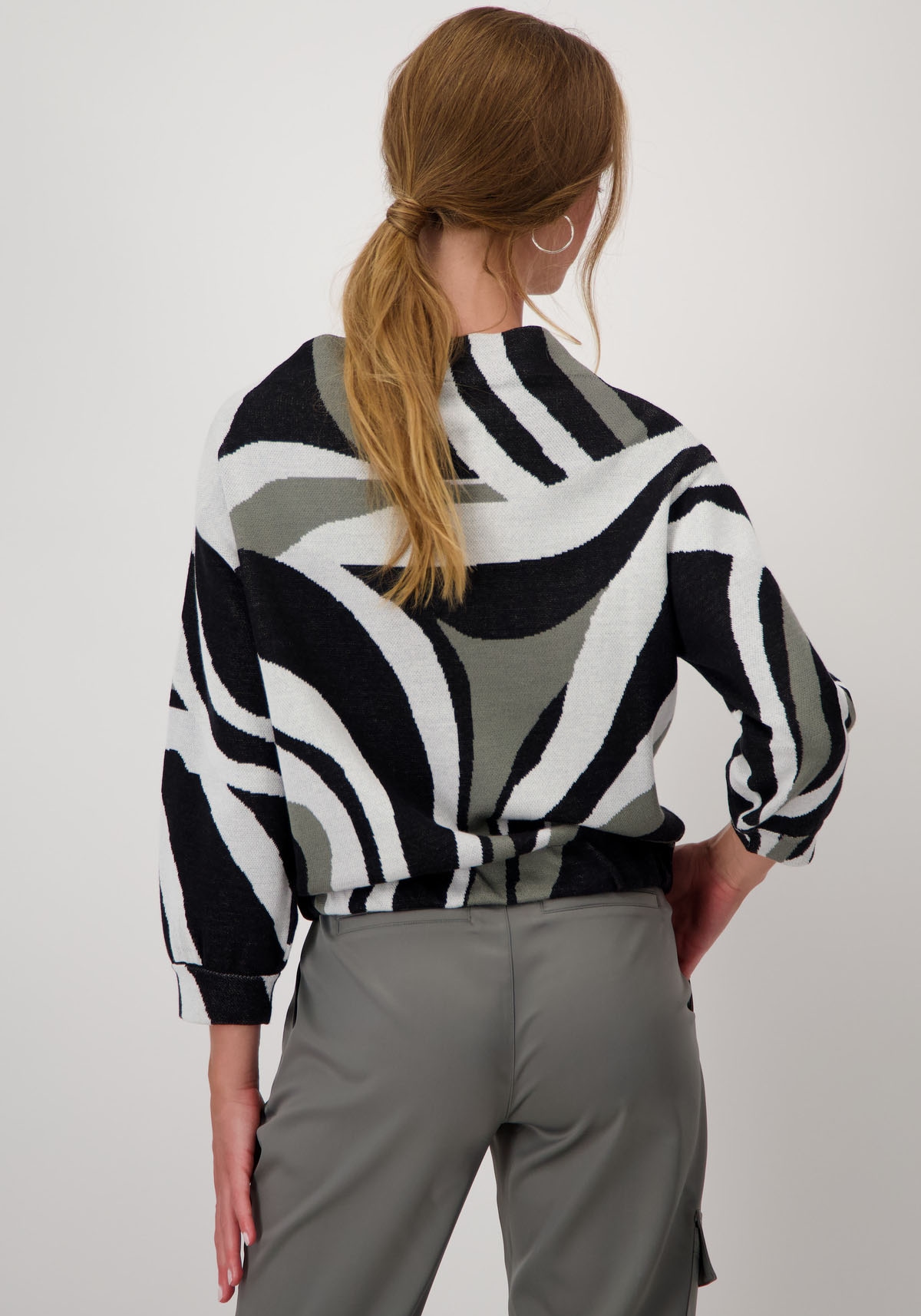 Monari Strickpullover, mit Alloverprint