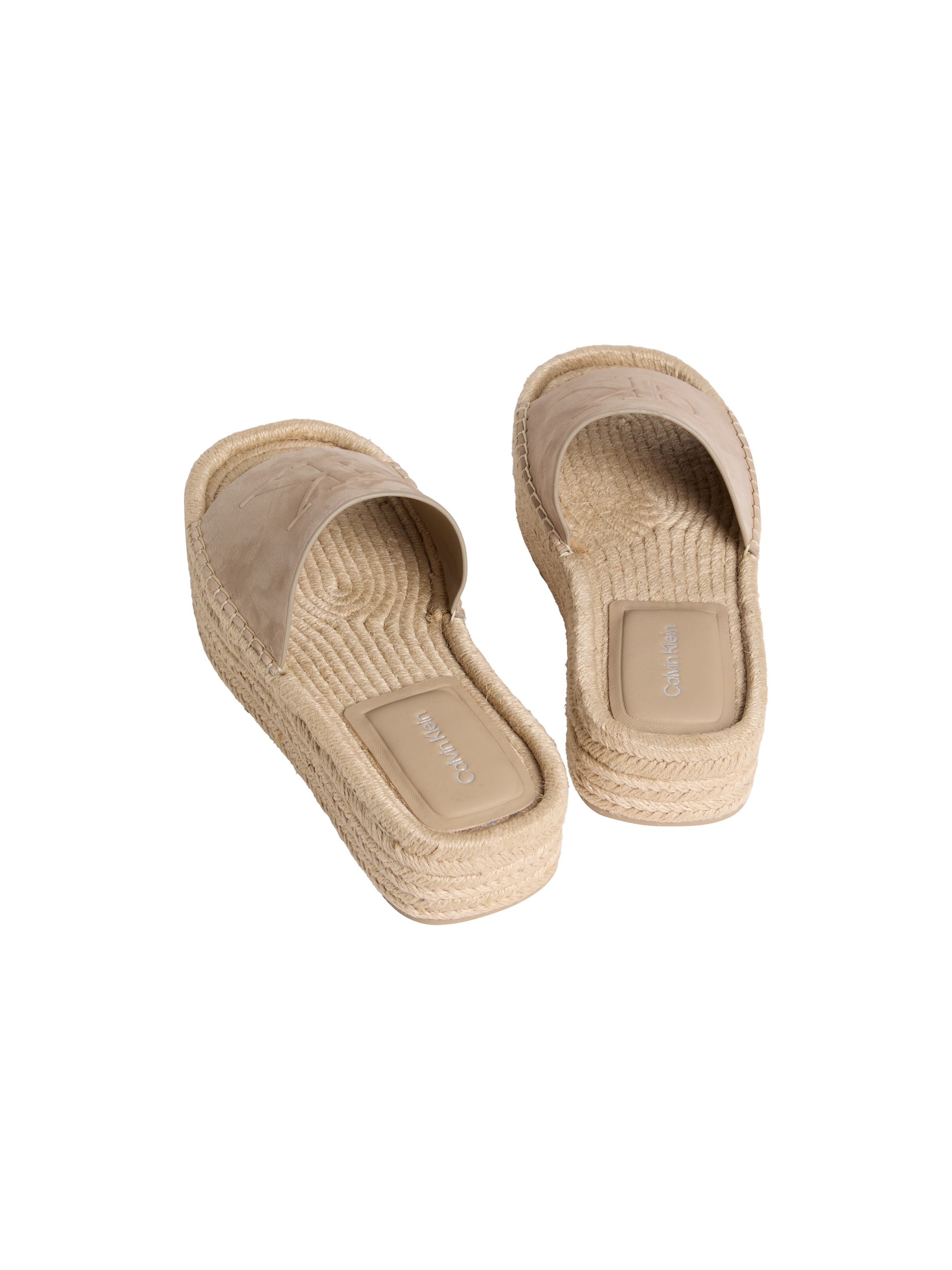 Calvin Klein Pantolette »FLATF ESPA MULE NUB MG«  Sommerschuh, Strandschuh, Schlupfschuh mit Plateau