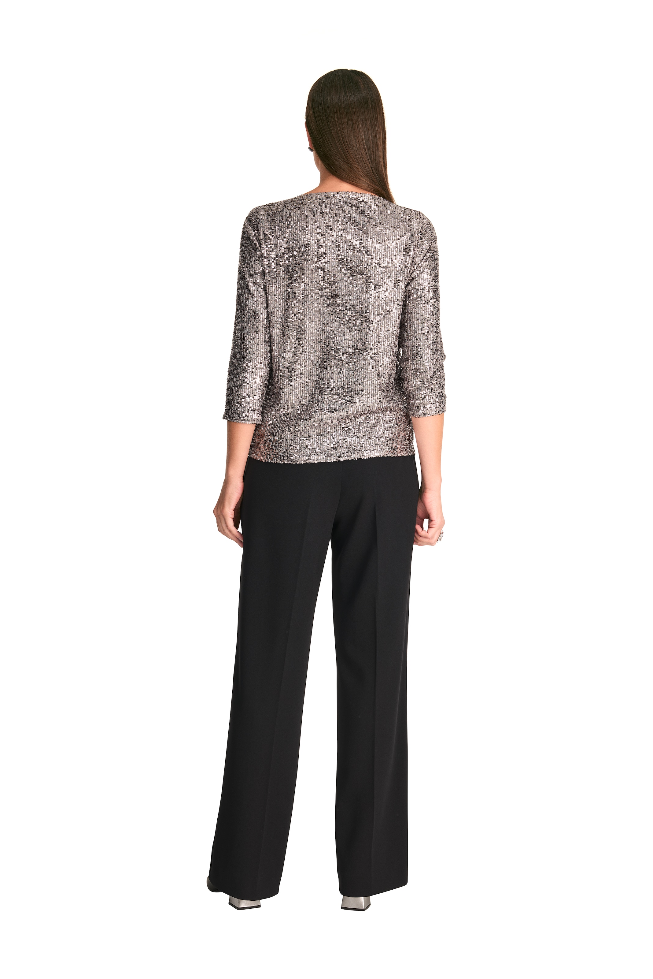 HERMANN LANGE Collection Paillettenshirt, im kurzen Schnitt