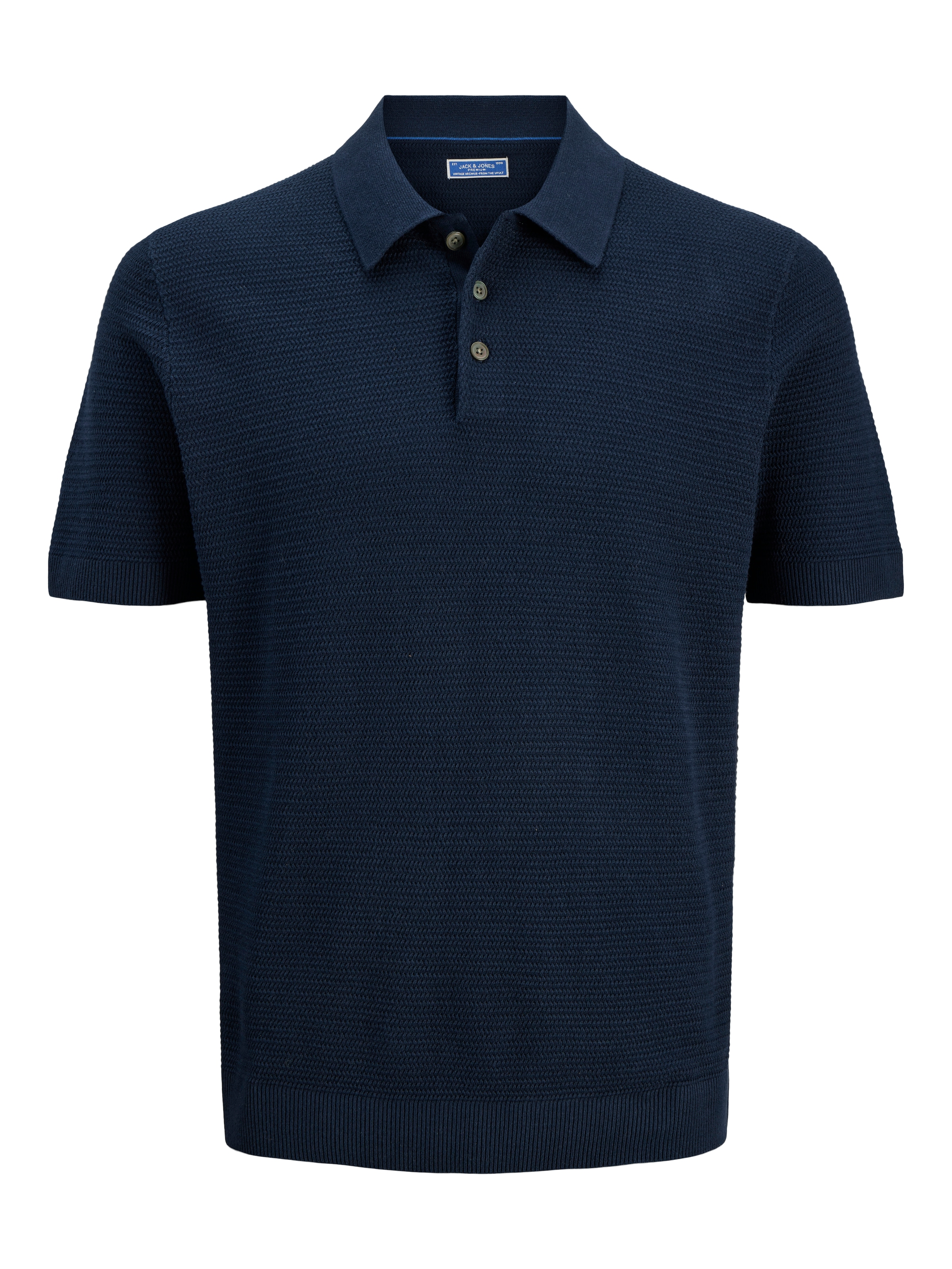 Jack & Jones Polokragenpullover »JPRBLURILEY KNIT POLO SS SN« Baumwolle, regular fit