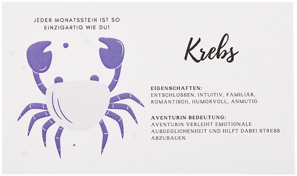 Firetti Kette mit Anhänger »Schmuck Geschenk Halsschmuck Anker/Halskette Sternzeichen Geburtsstein«, Made in Germany - mit Edelstein