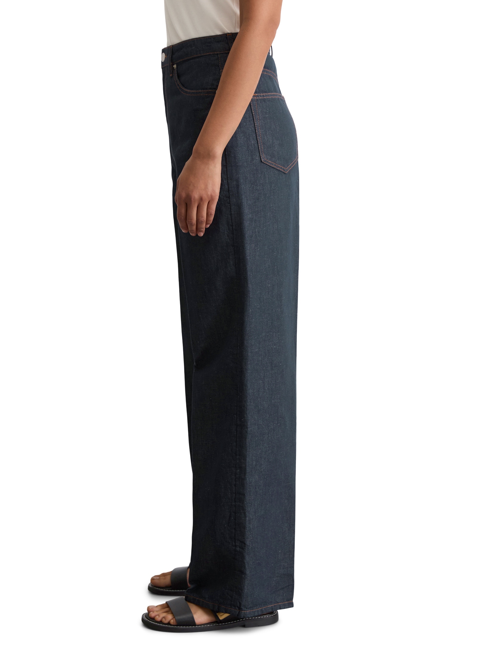 Marc O'Polo Weite Jeans »aus Baumwolle-Leinen-Mix«