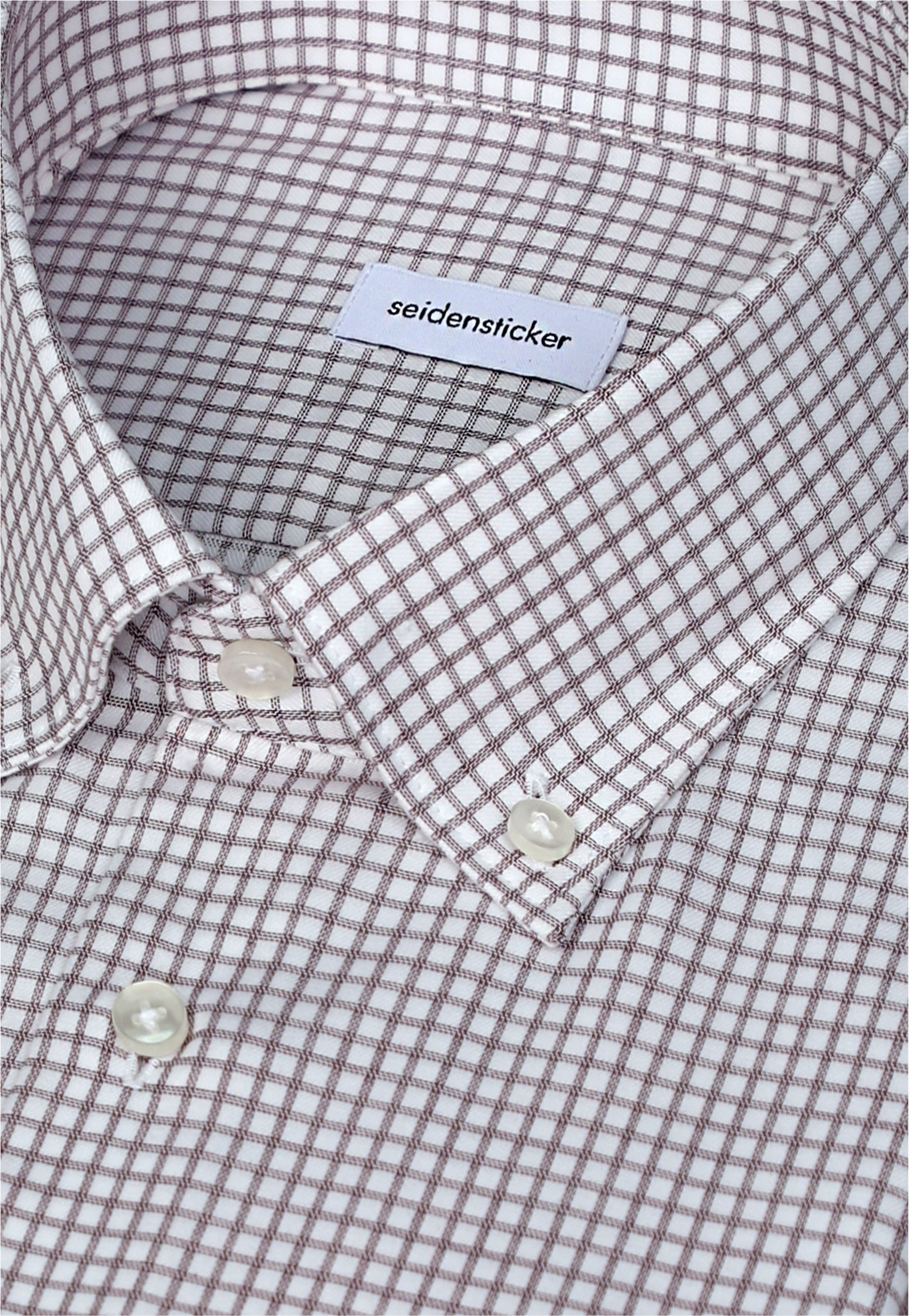 seidensticker Businesshemd »Schwarze Rose« Slim 1/1 Button-Down-Kragen Karo