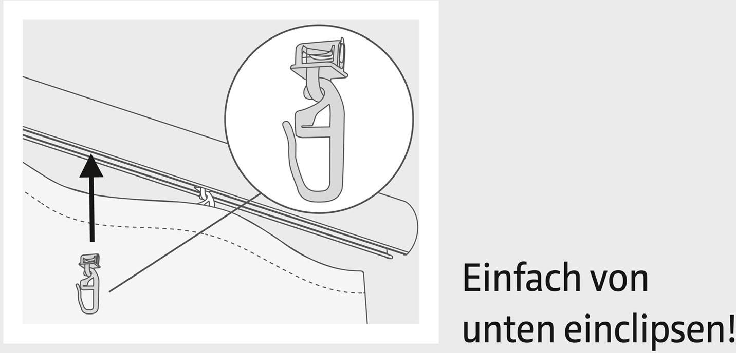 Good Life Klick-Gleiter »Alves«, (Packung, 20 St.), für Vorhangstangen mit schmalem Lauf (4 mm)