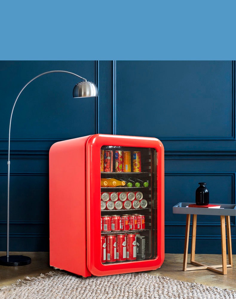 kaufen red«, Getränkekühlschrank »HBC115FRRH cm hoch, 83,5 55 breit HBC115FRRH, BAUR online Hanseatic cm |