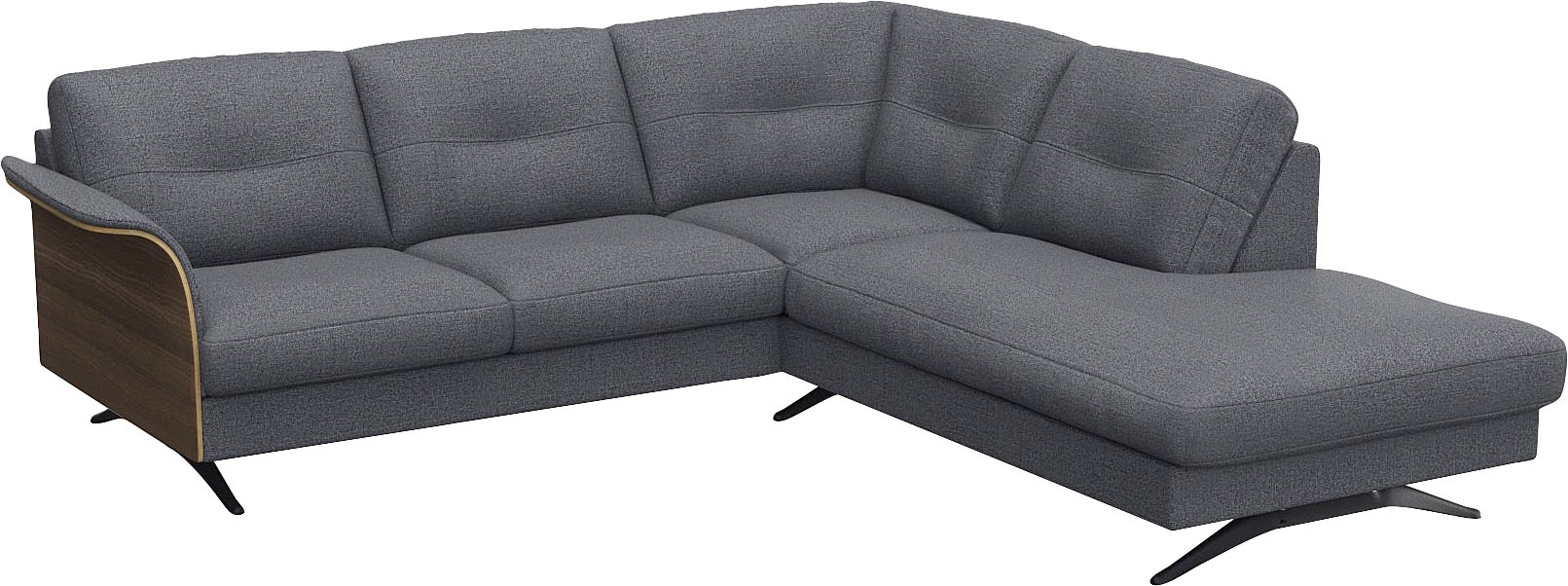 FLEXLUX Ecksofa »Glow, super bequem durch hochwertigem Sitzaufbau mit Federkern, L-Form«, Modernes skandinavisches Design