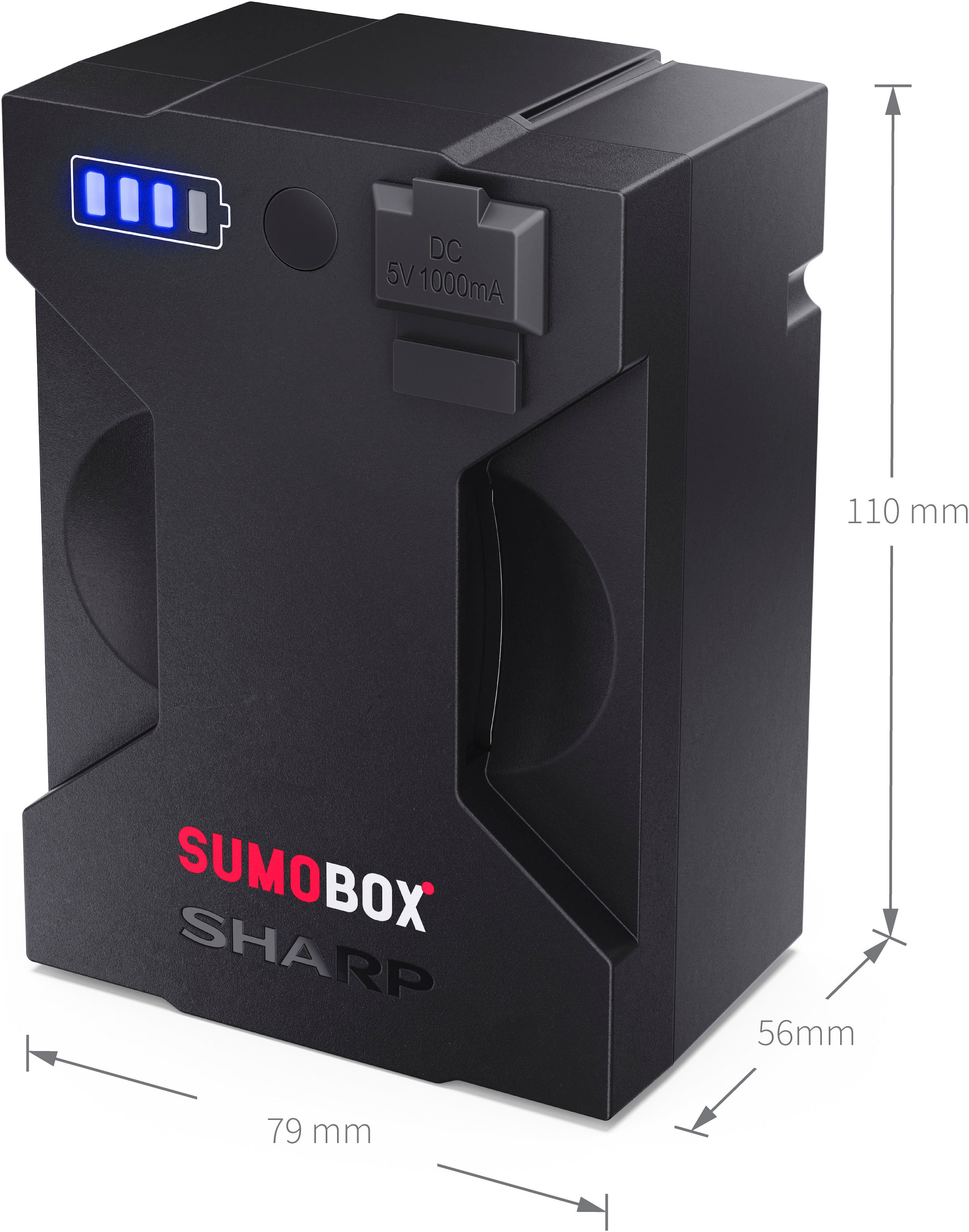 Sharp Batterie-Ladegerät »Sumobox Batteriepack und Ladegerät«, 1000 mA