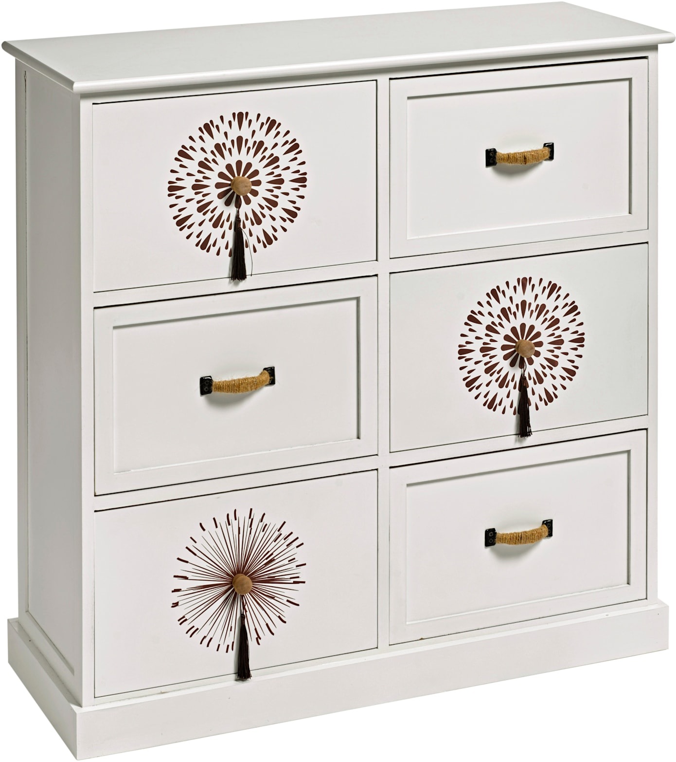 Kommode HEINE HOME, B:39cm H:91cm T:32cm, weiß, MDF, Massivholz, Sideboards