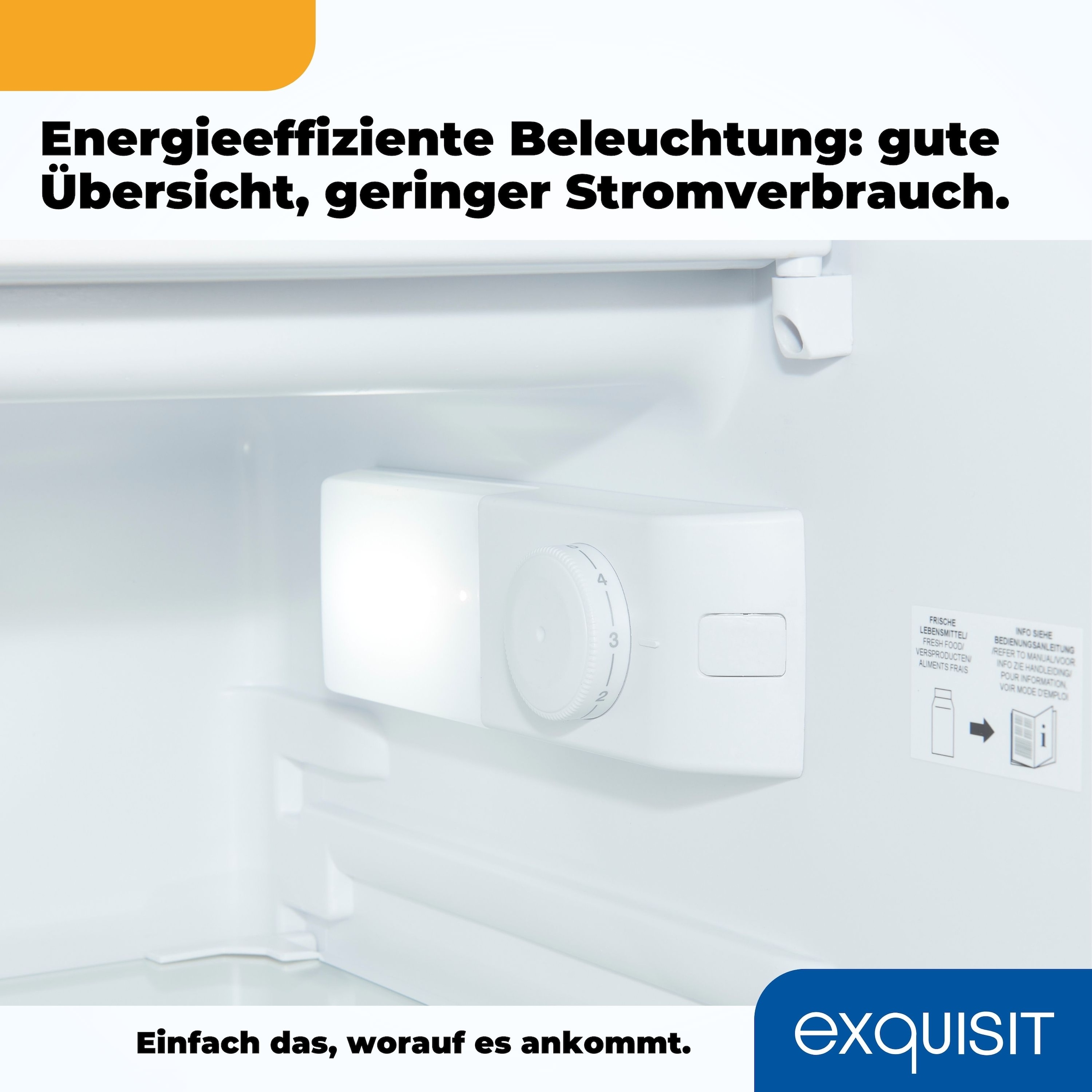 exquisit Einbaukühlgefrierkombination »EKGC225-40-E-080E«, Tür Alarm
