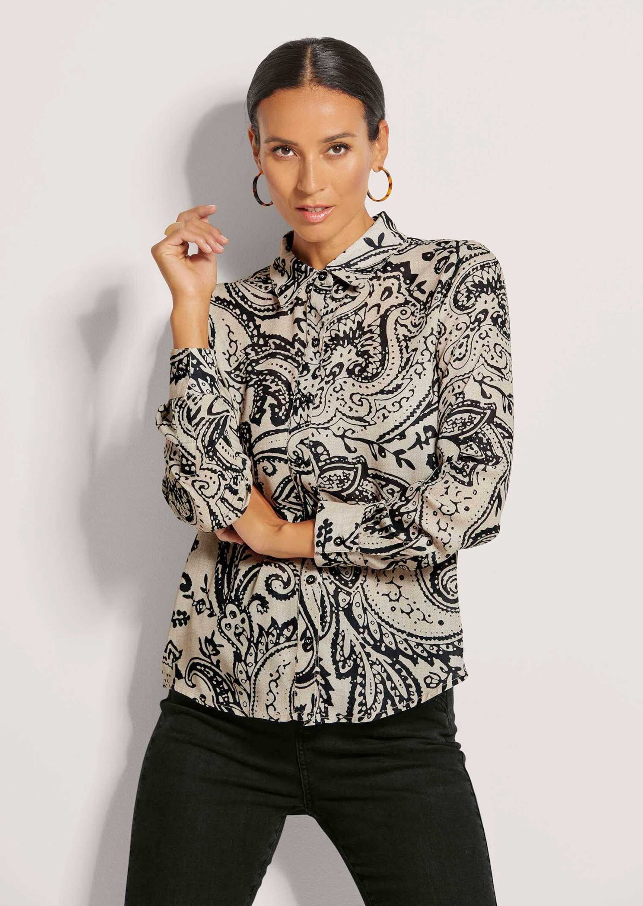 MADELEINE Hemdbluse »Druckbluse Hemdbluse mit grafischem Print«