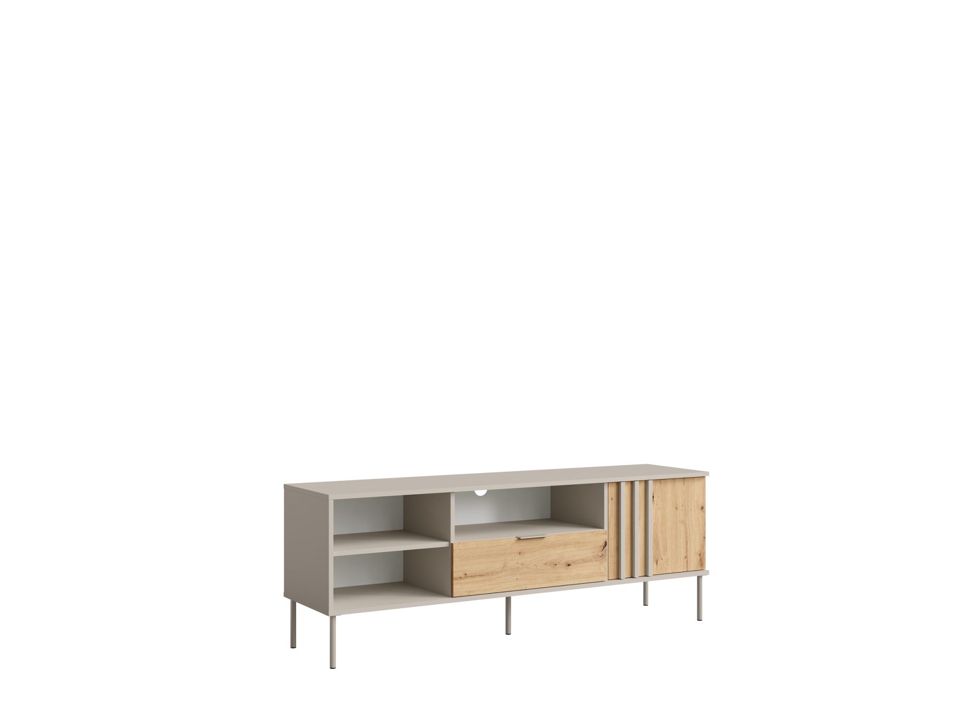OTTO home Lowboard »AAELIN TV-Schrank mit viel Stauraum, modernes Design« TV-Kommode mit Schublade, einem geschlossenen und 2 offenen Fächern