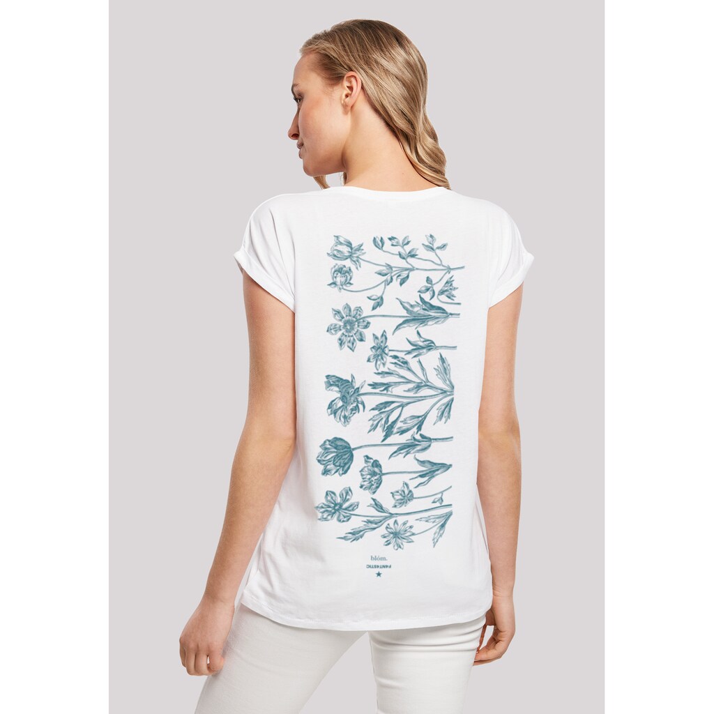 F4NT4STIC T-Shirt »Blumenmuster Blau«