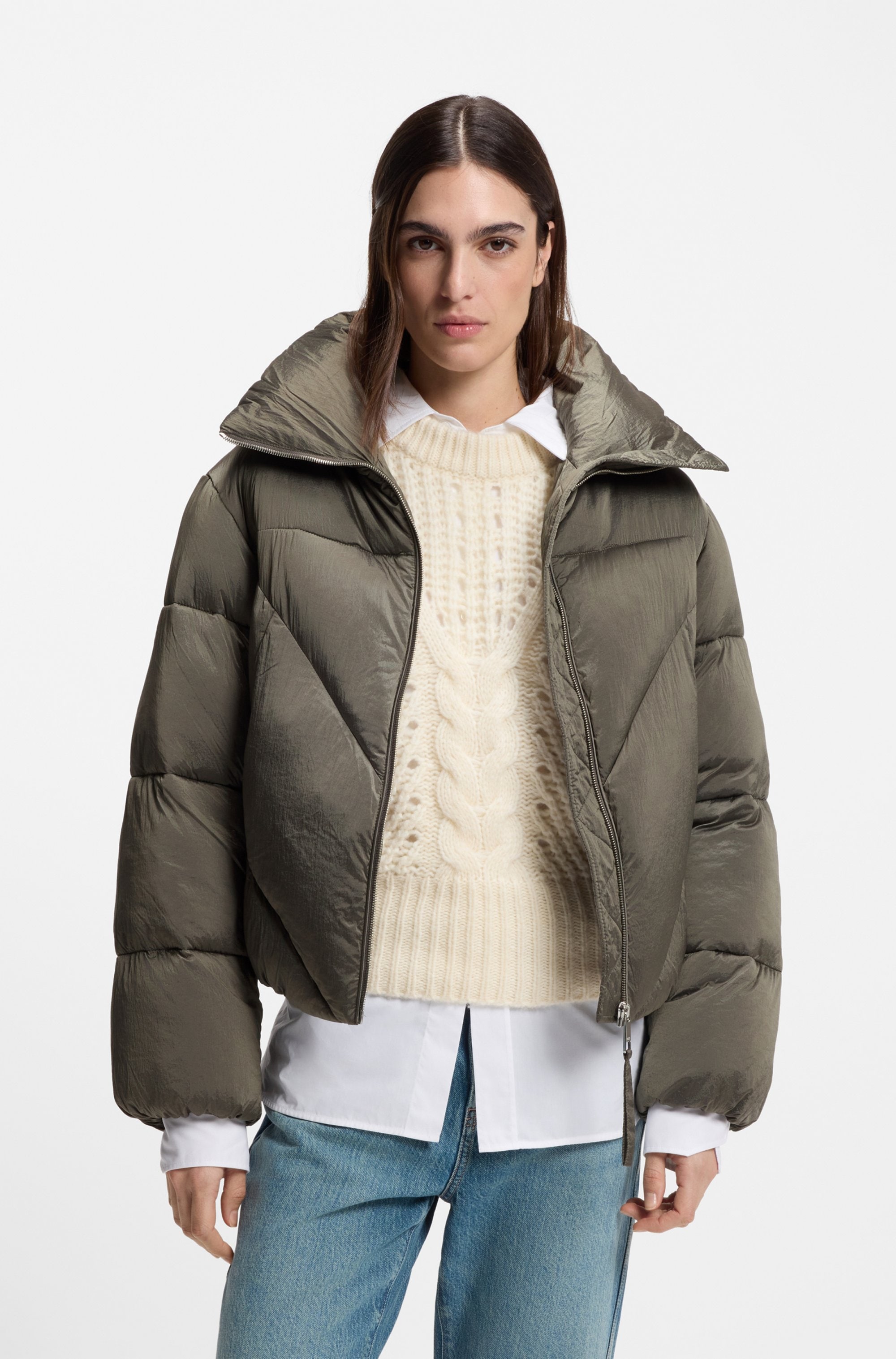 BOSS ORANGE Steppjacke "Padilena Premium Damenmode", Regular Fit mit Stehkr günstig online kaufen