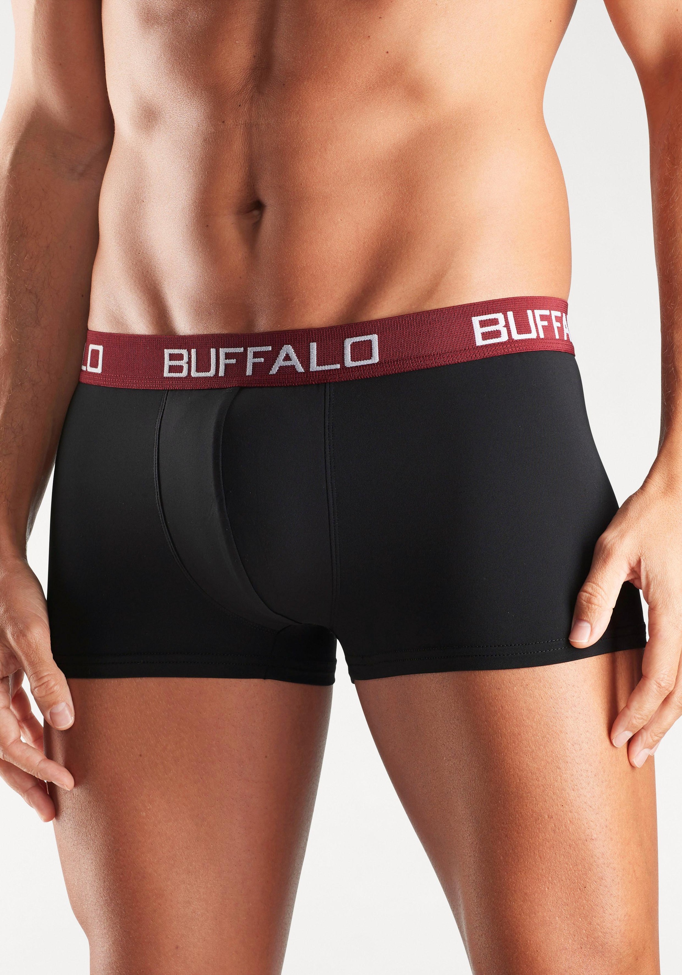 Buffalo Hipster Packung, 4 Stk. knapp sitzende Boxershorts mit Kontrastbund günstig online kaufen