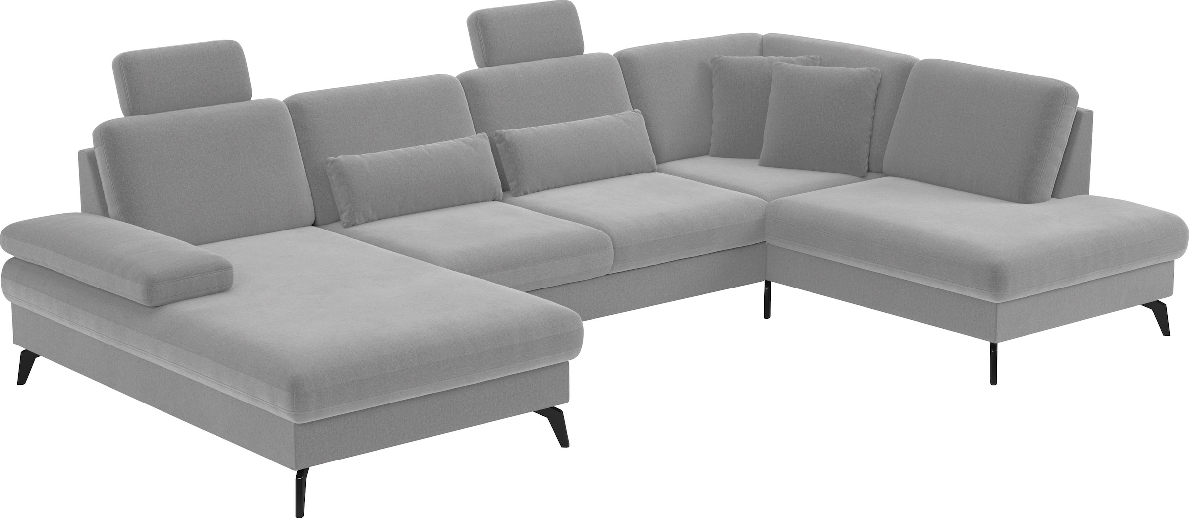 sit&more Wohnlandschaft »Morris U-Form, inkl. Sitztiefenverstellung«, wahlweise mit Armteilverstellung, Bettfunktion & Bettkasten