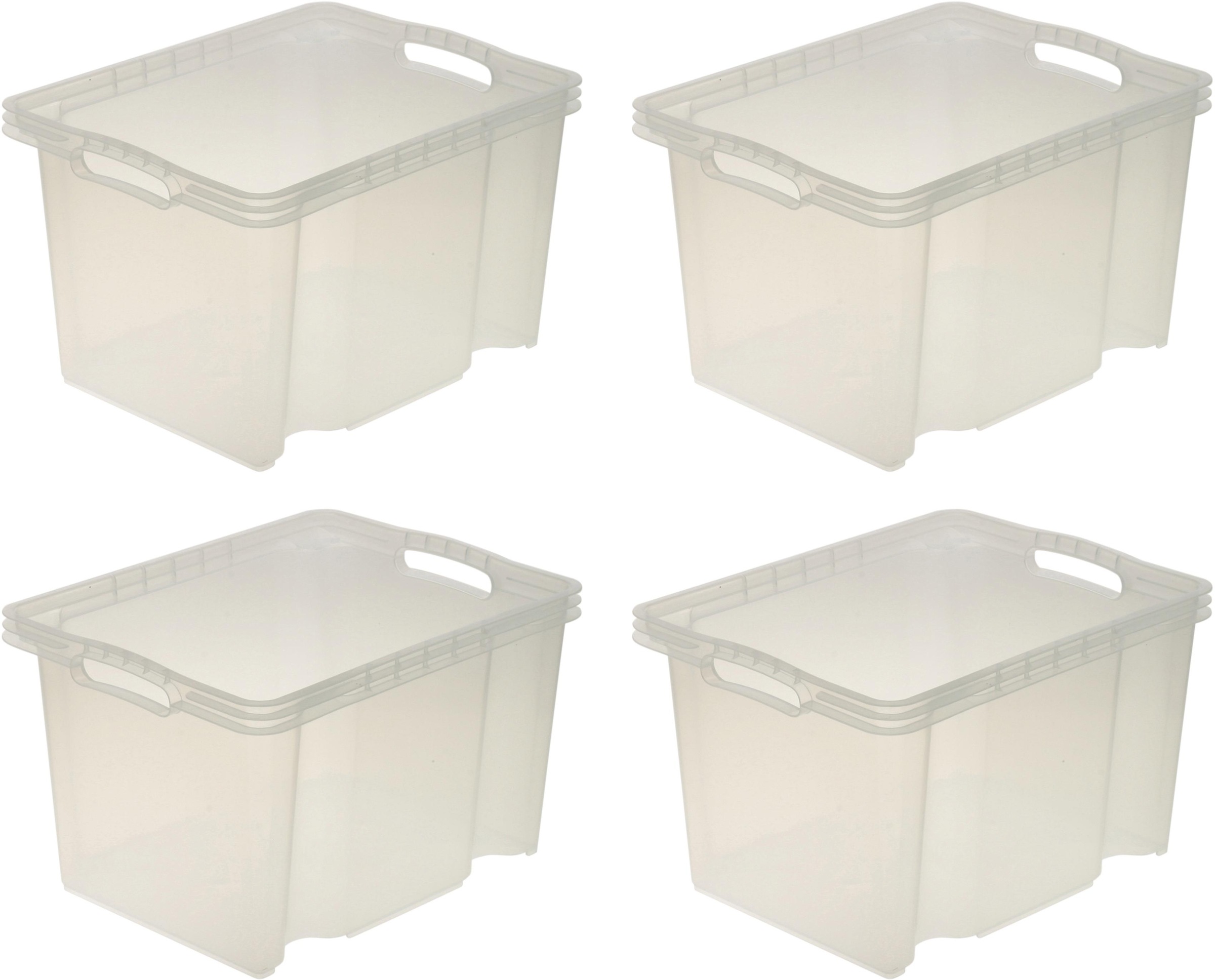 keeeper Organizer "franz", (Set, 4 St.), Aufbewahrungsbox, 13,5 L, hochwertiger Kunststoff