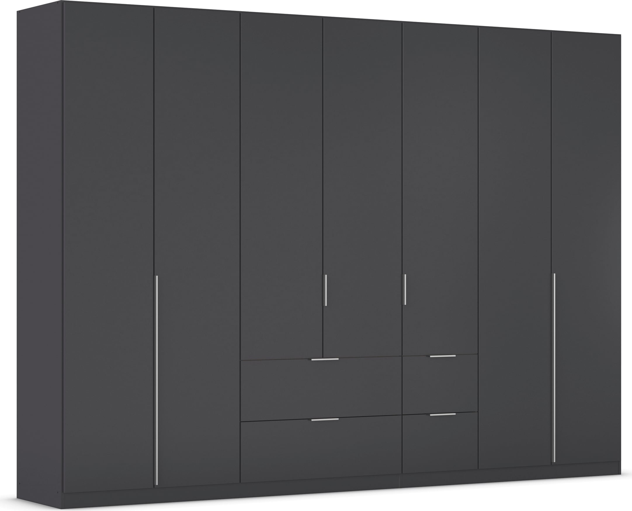 OTTO home Drehtürenschrank "Kleiderschrank Schrank Garderobe AGORDO mit Dekor- oder Hochglanzfront" in zwei Griff-Farben, Breite 315 cm, mit Außenschubkästen, Serie in 7 Breiten und 2 Höhen MADE IN GERMANY
