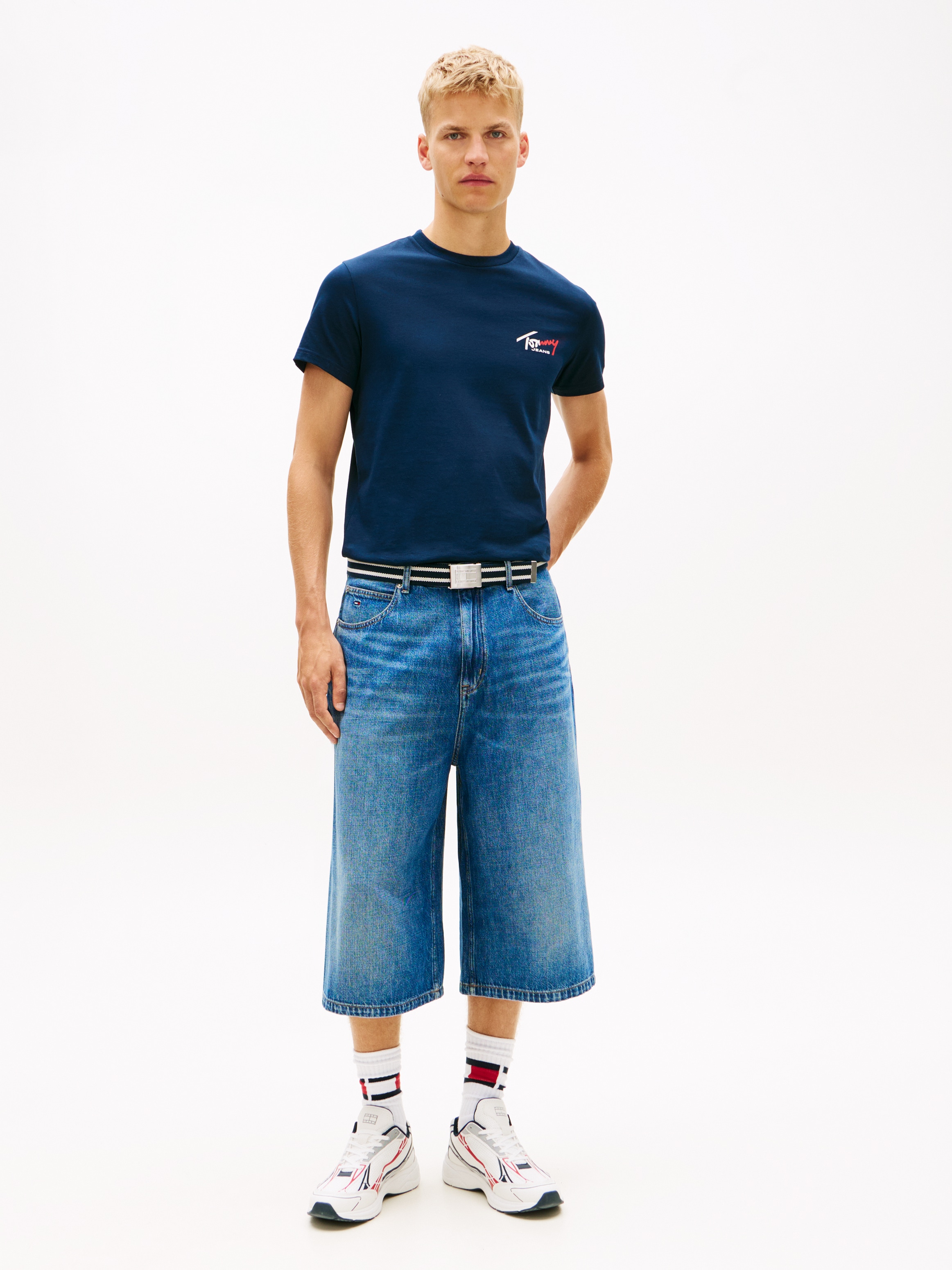 Tommy Jeans T-Shirt »TJM SLIM FIT SIGN CHEST« mit Markenprint