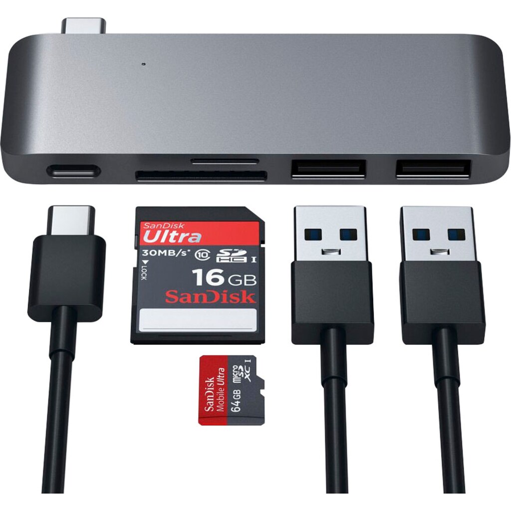 Satechi Adapter »Type-C Pass-through USB Hub«