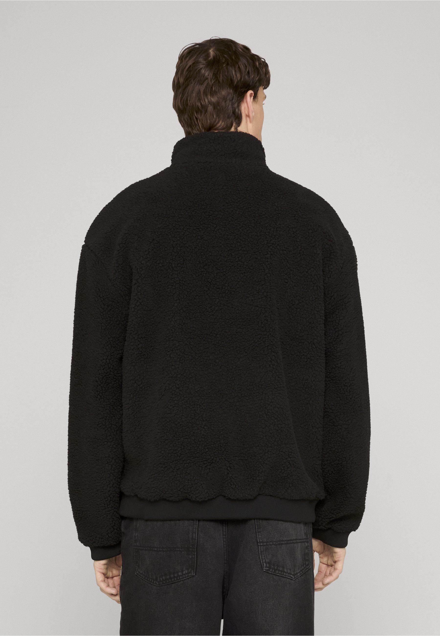Urban Classics Teddy Oversized Half-Zip Pullover Black L 3