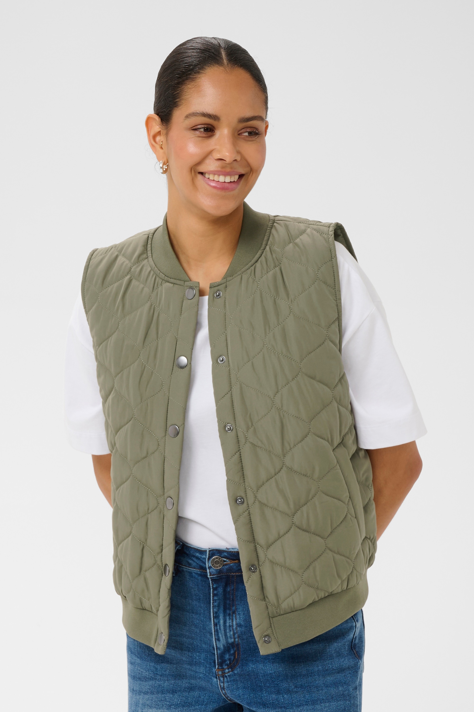 KAFFE Allwetterjacke »Damen Weste KAqiana«