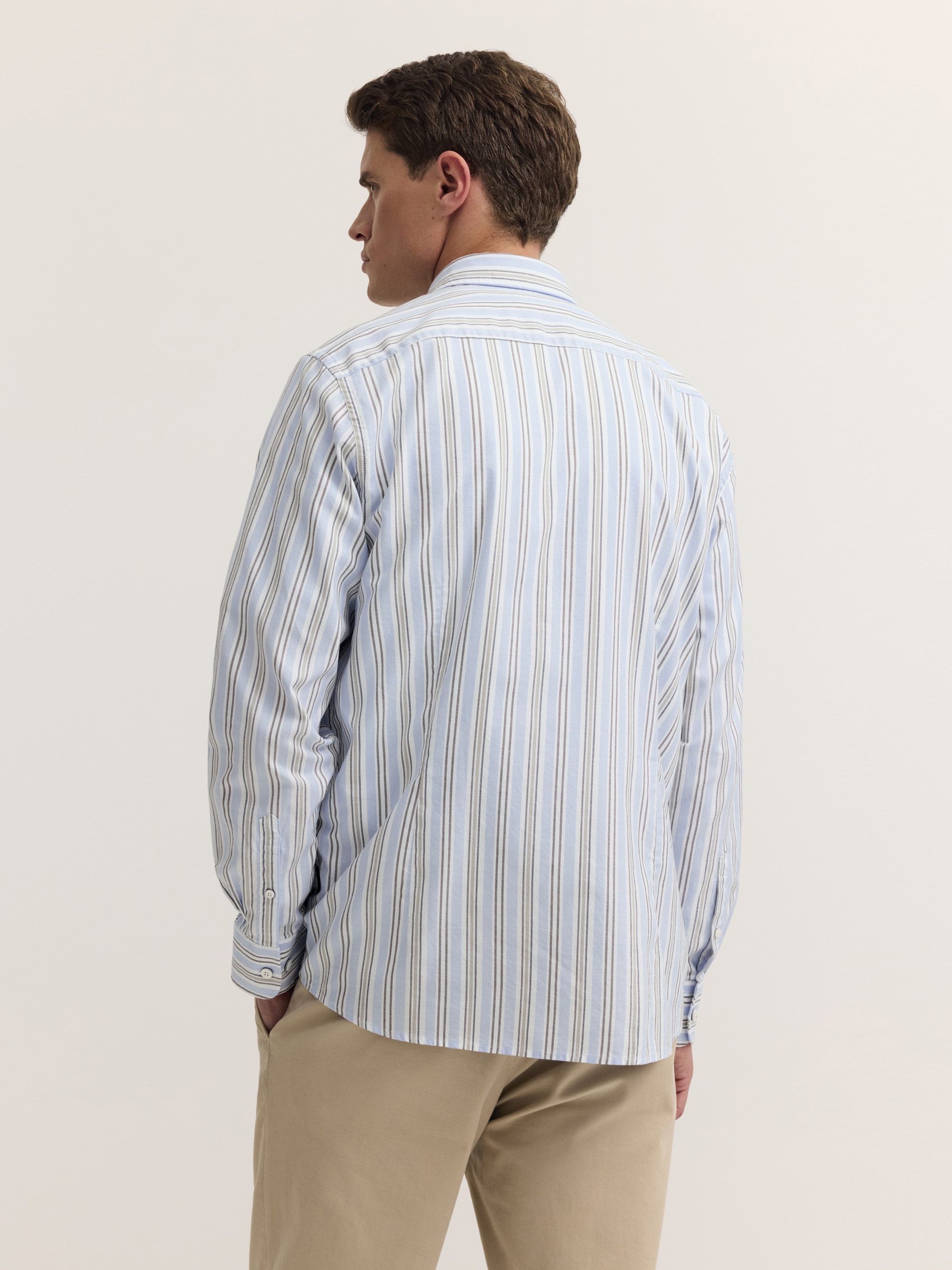 bugatti Langarmhemd »Modern Fit« Modern Fit Oxford Gestreift Button-Down