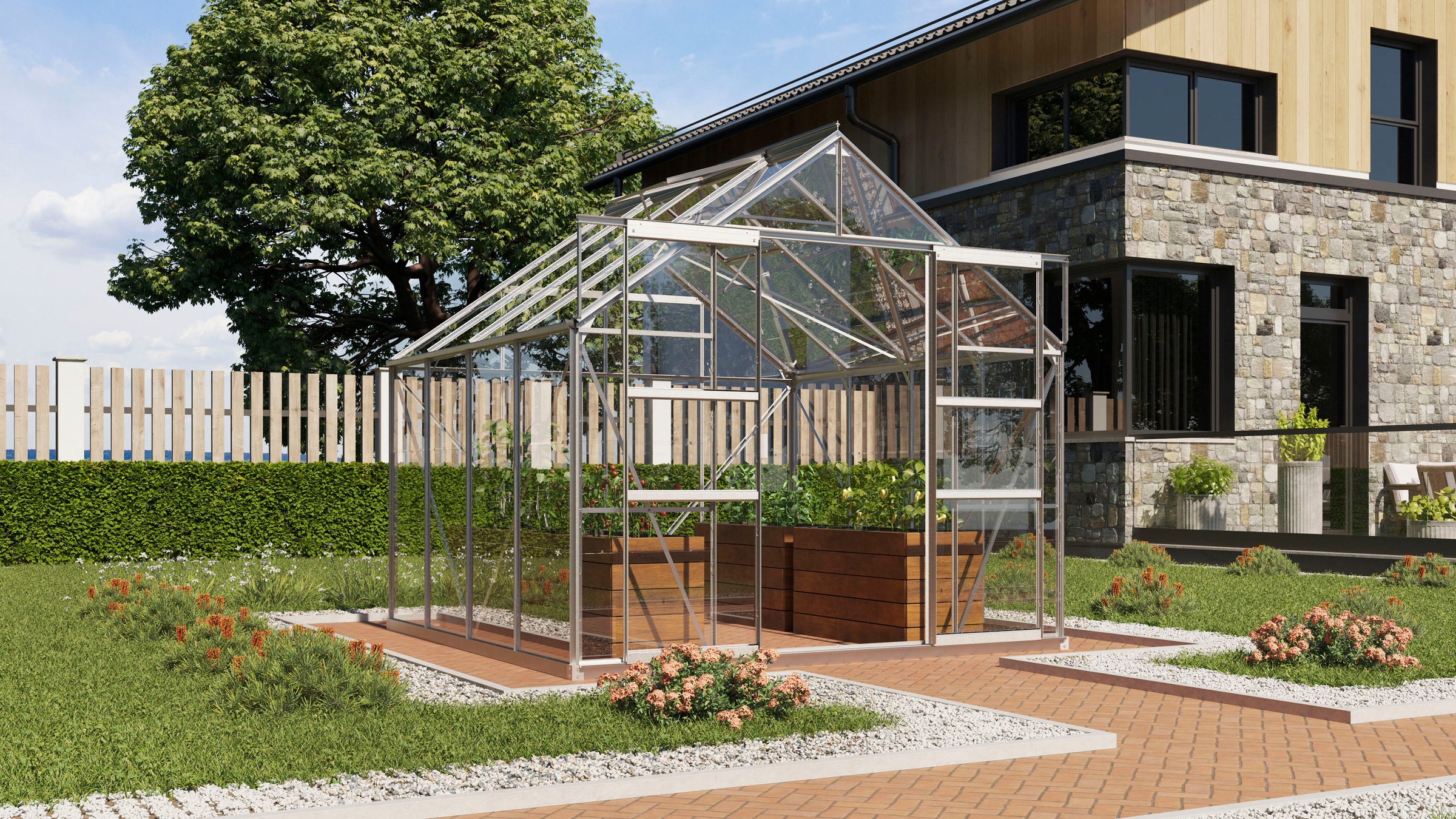 Vitavia Gewächshaus »Mars 6700« Alu-Profile, 3 mm Sicherheitsglas