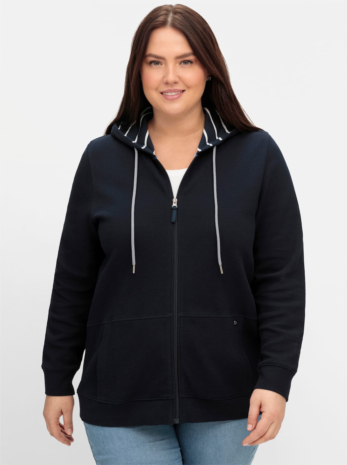 Sheego Shirtjacke "Sweatjacke", 1 Stk. günstig online kaufen