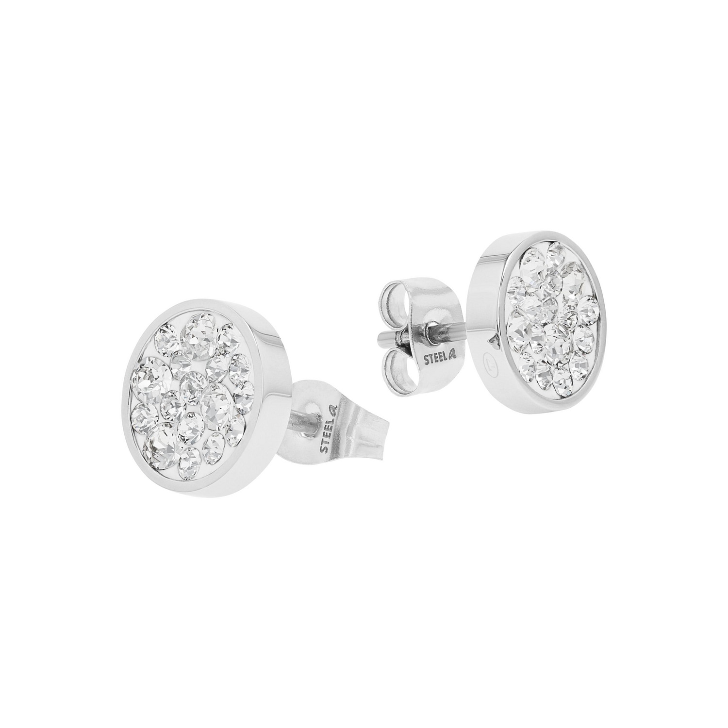 TOM TAILOR Paar Ohrstecker »Schmuck Geschenk Edelstahl Kreis rund« mit Kristallsteine