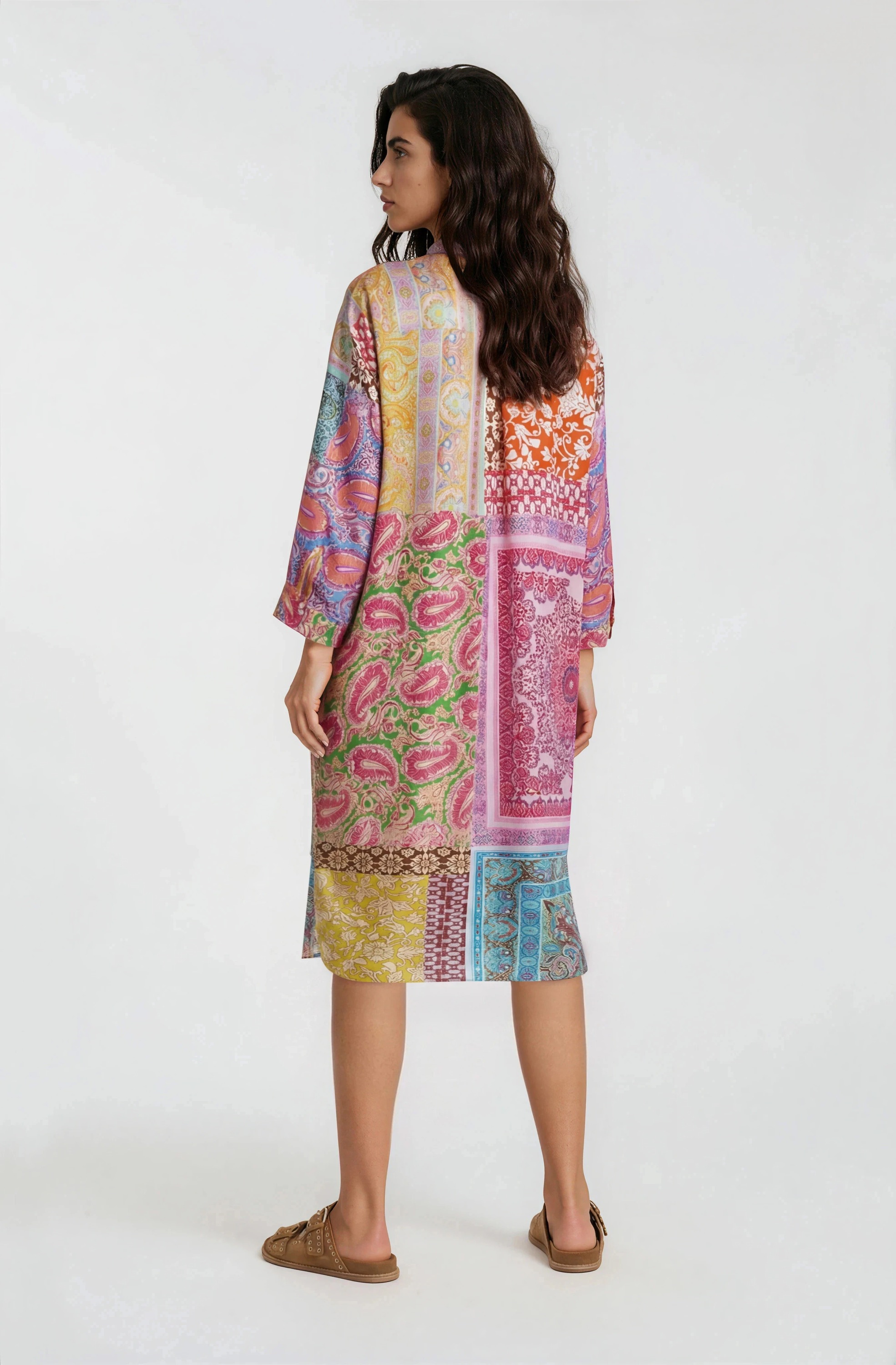 Milano Italy Sommerkleid Ohne Taschen aus pflegeleichter Viskose
