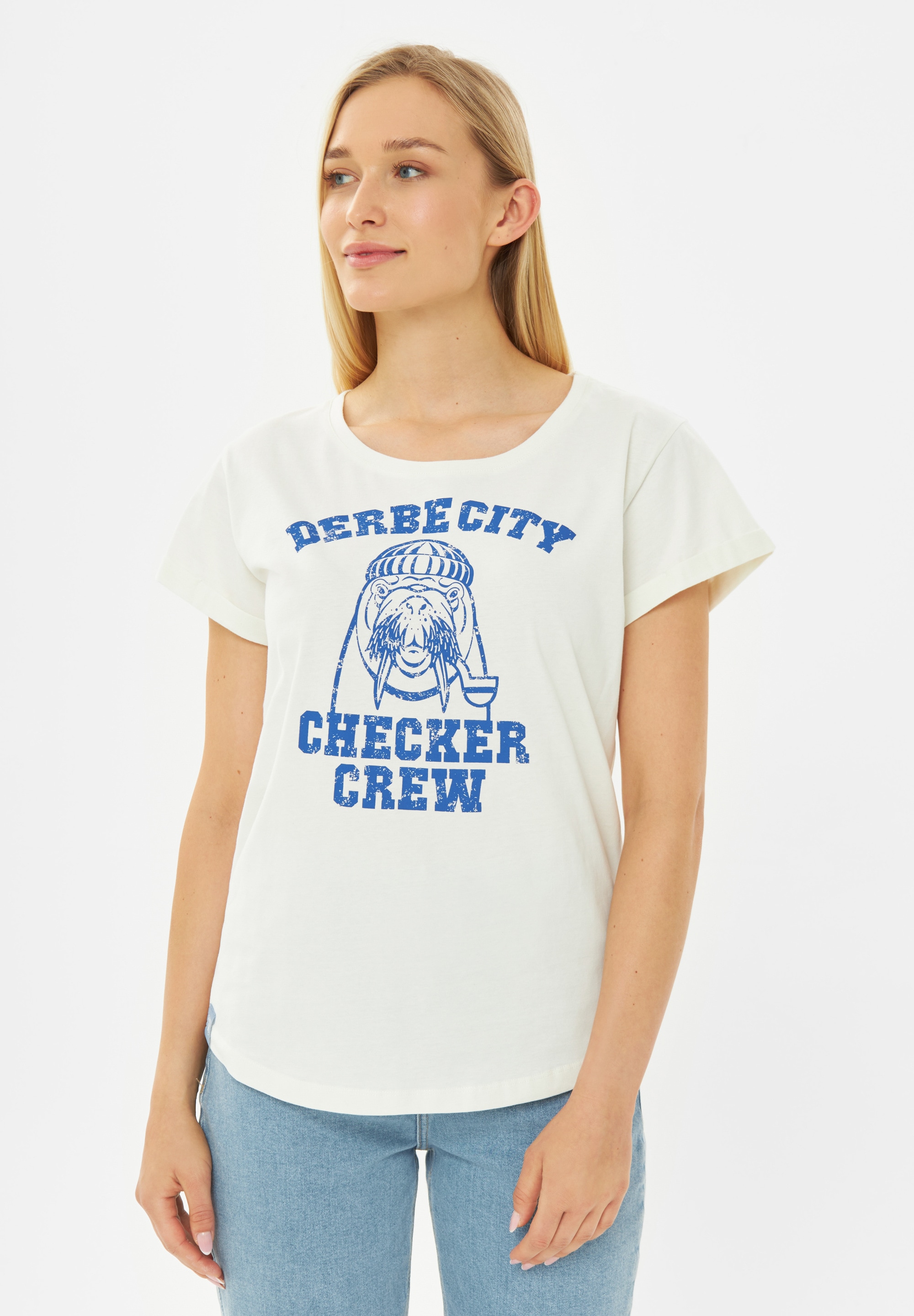 T-Shirt »DERBE CITY«, Nachhaltig, Organic Cotton, auffälliger Print