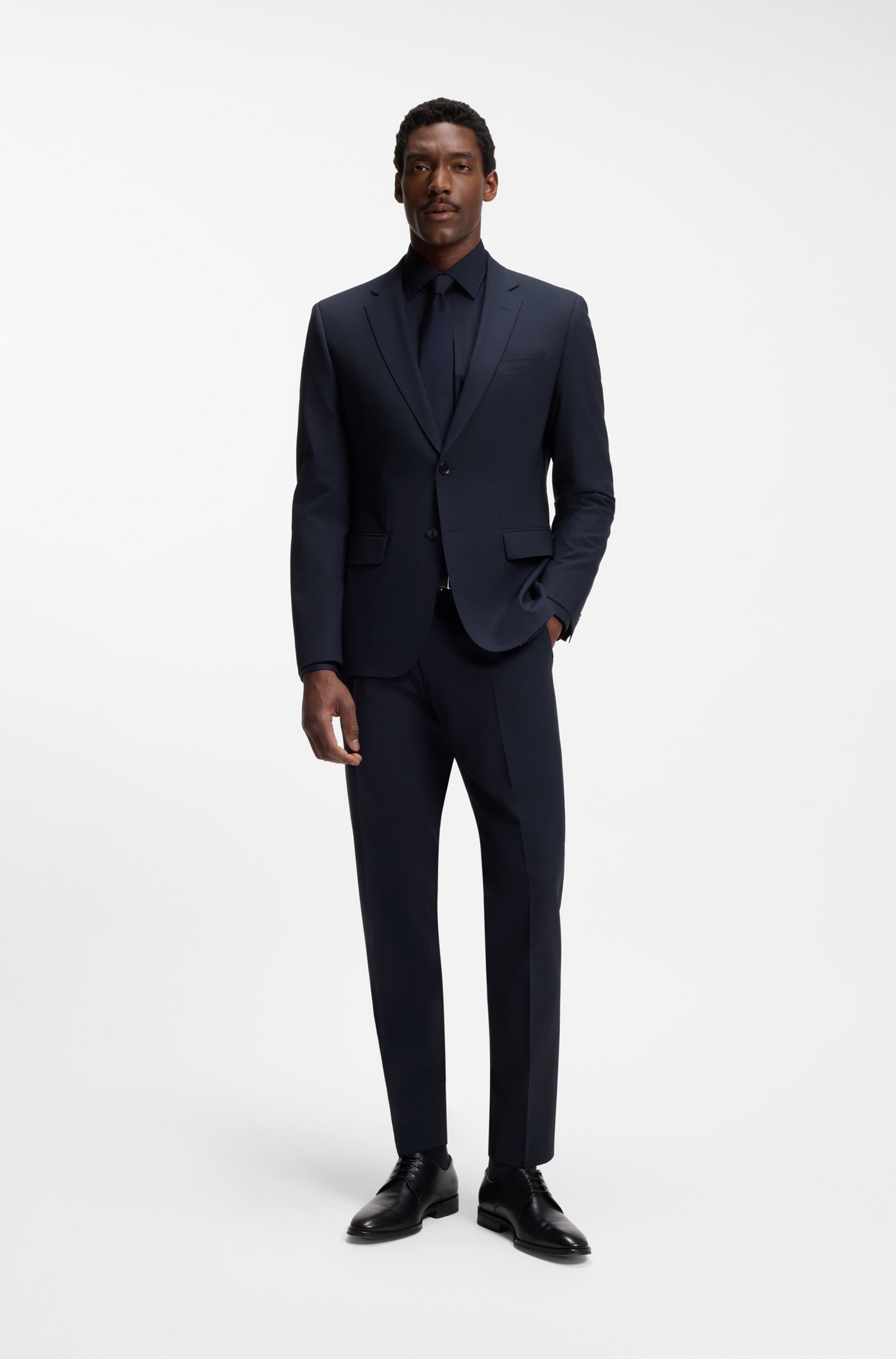 BOSS Businesshemd Kentkragen, Regular Fit, bügelleichte Qualität