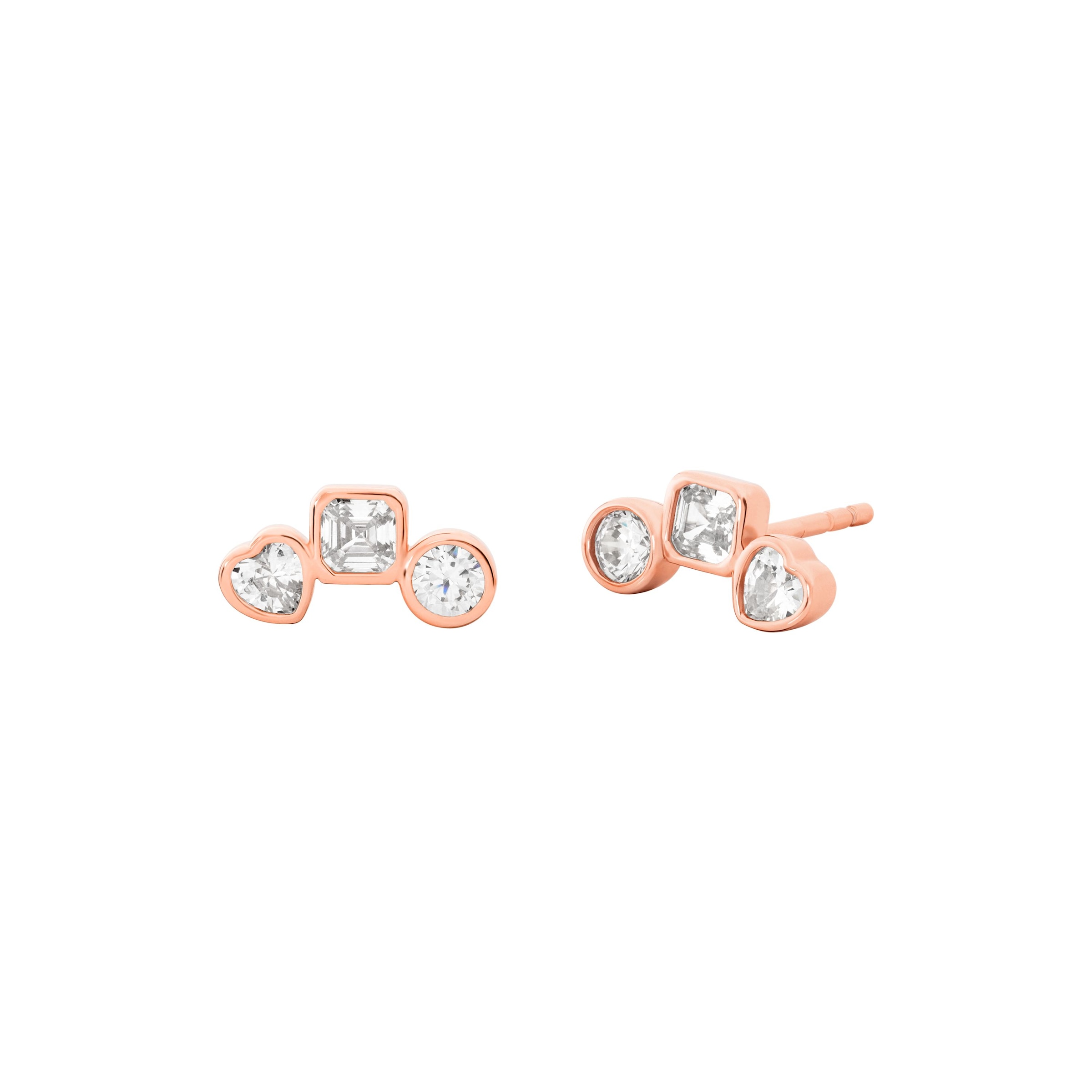 MICHAEL KORS Ohrring und Ketten Set »Schmuckset Multipack Schmuck Edelstahl PREMIUM, MKC1766SET MKC1767SET«, (Set, 3 tlg.), mit Zirkonia (synth.)