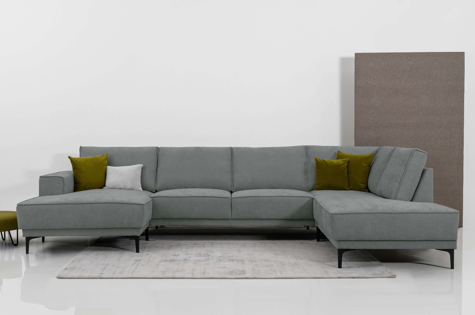 OTTO home Wohnlandschaft "XXL Sofa Oland, Struktur, Flachgewebe, Luxus-Micr günstig online kaufen