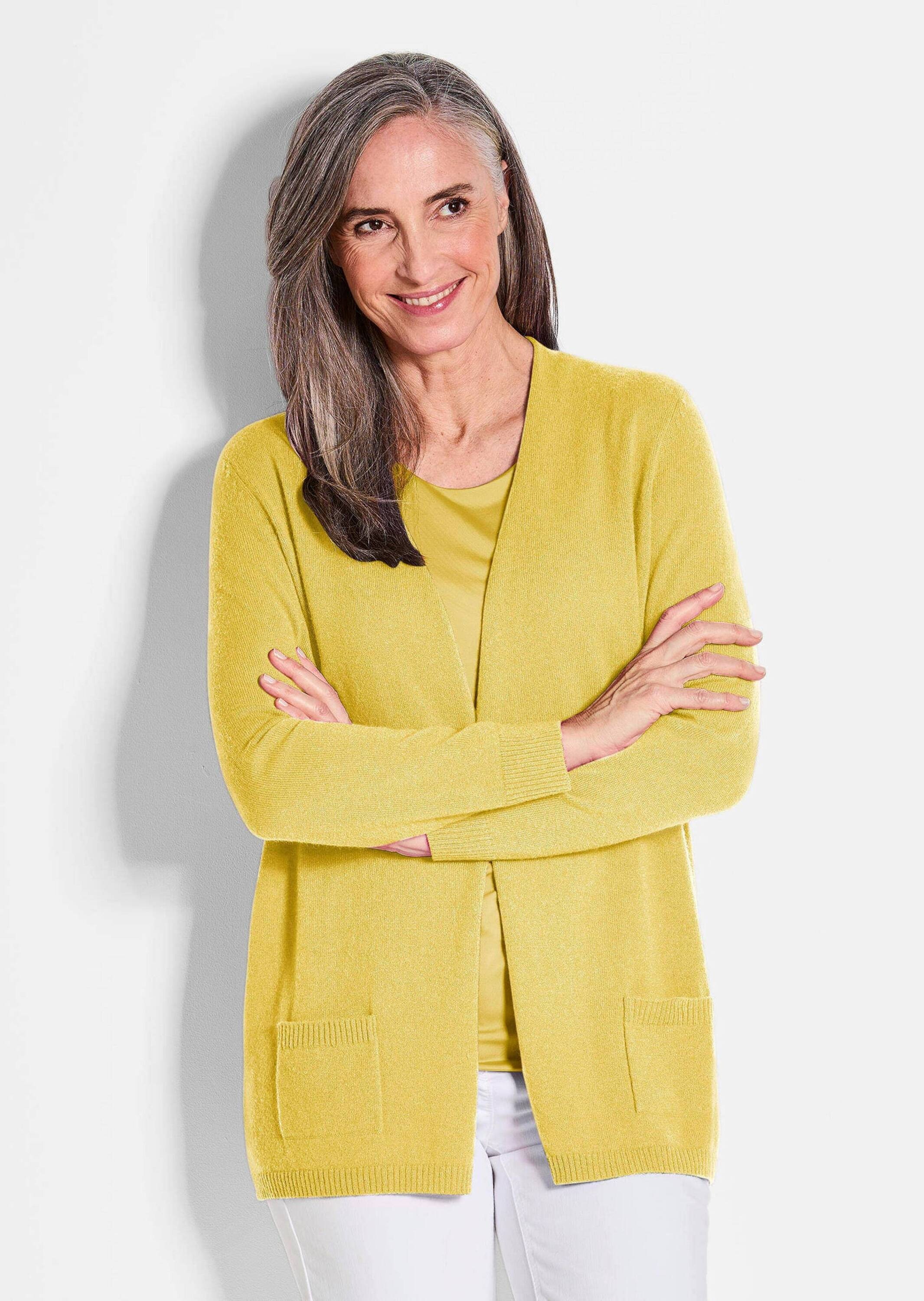 GOLDNER Strickjacke "Kurzgröße Langarm Feinstrick-Cardigan" günstig online kaufen