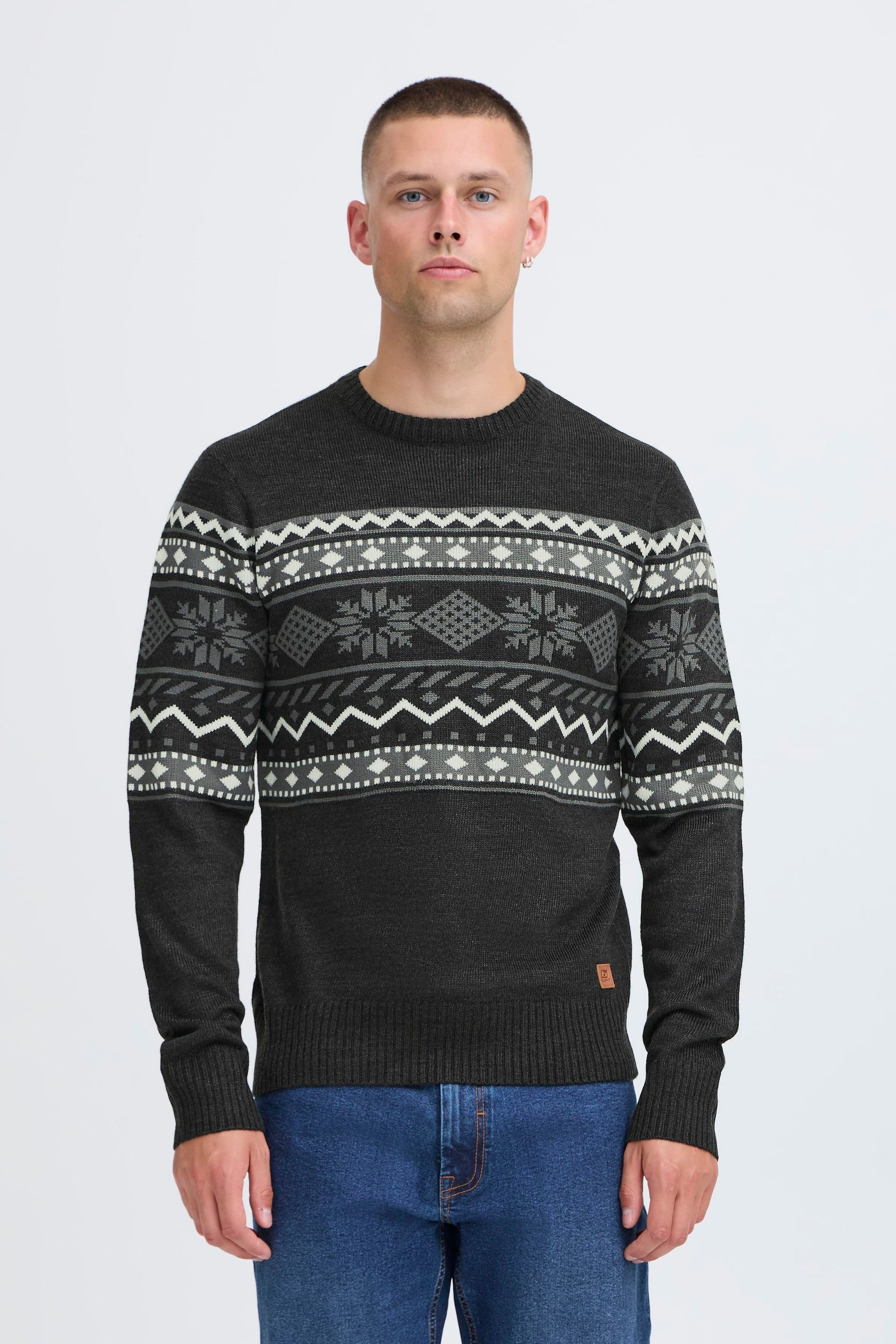 Blend Strickpullover "BHNohr" Klassischer Norweger Grobstrickpullover günstig online kaufen