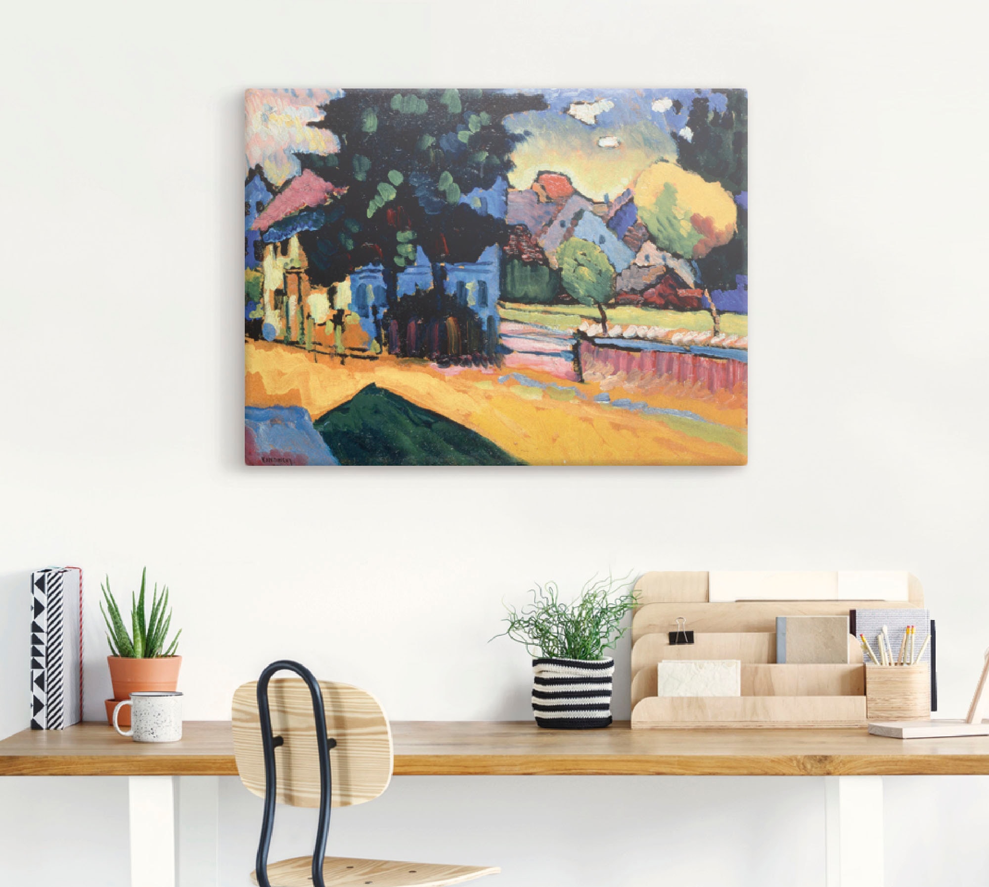 Artland Leinwandbild »Murnau - Studie zur Landschaft mit Haus«, Europa, (1 St.), auf Keilrahmen gespannt