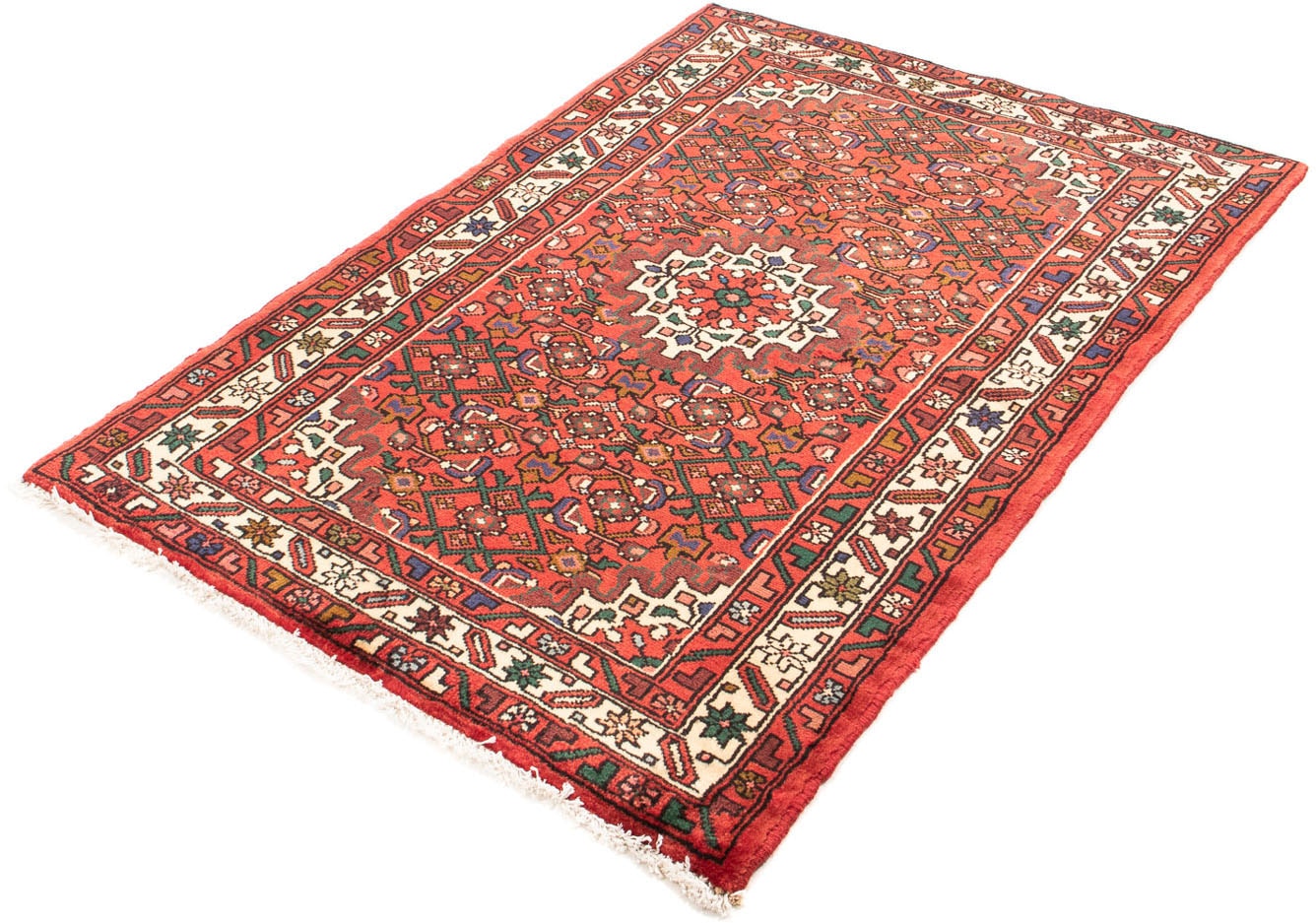 morgenland Orientteppich "Perser - Nomadic - 147 x 102 cm - rot", rechteckig, 10 mm Höhe, Wohnzimmer, Handgeknüpft, Einz